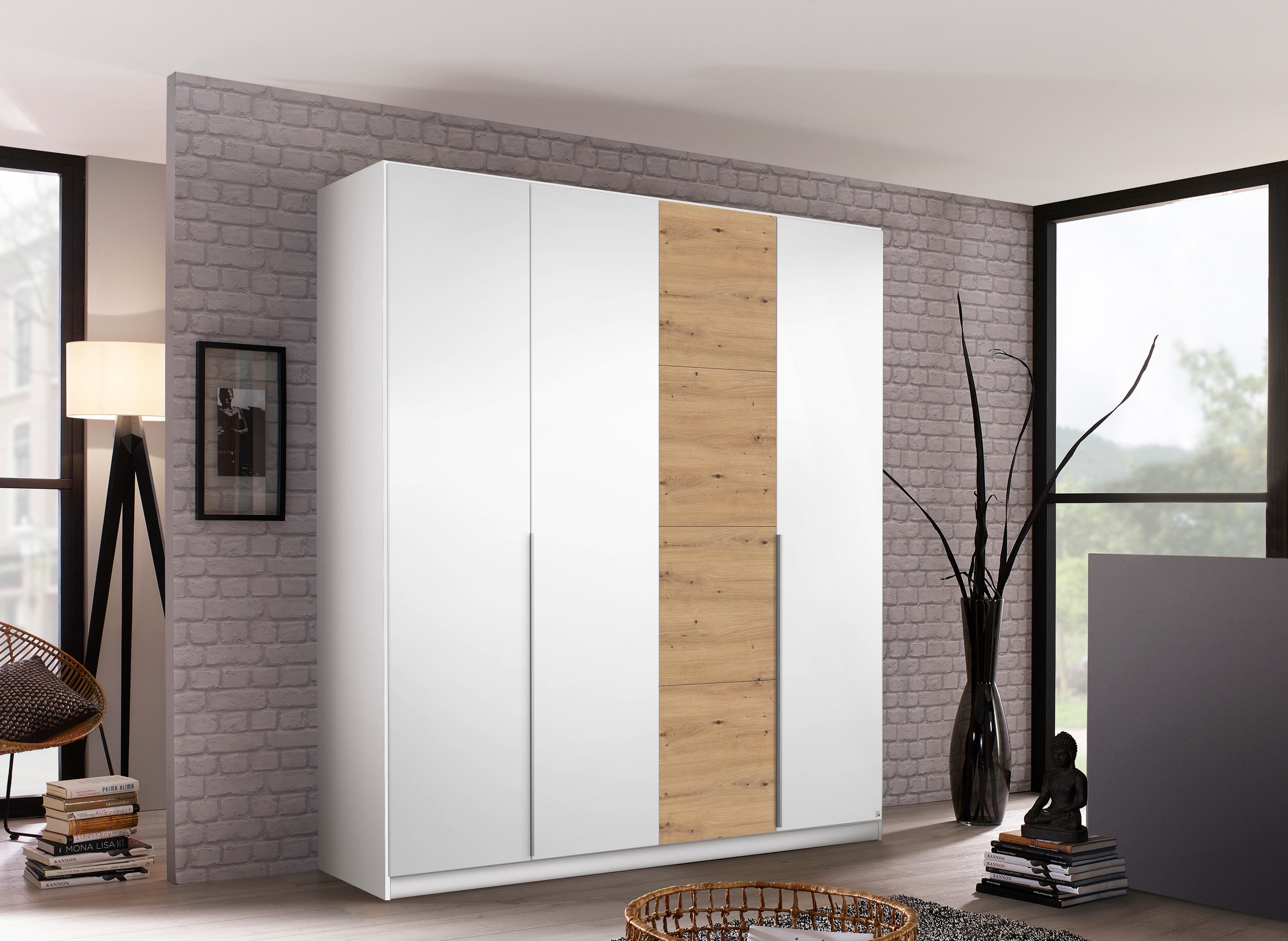 rauch Drehtürenschrank »Bellezza«, inkl. Schubkasteneinsatz, Wäscheeinteilung und weiterem Zubehör