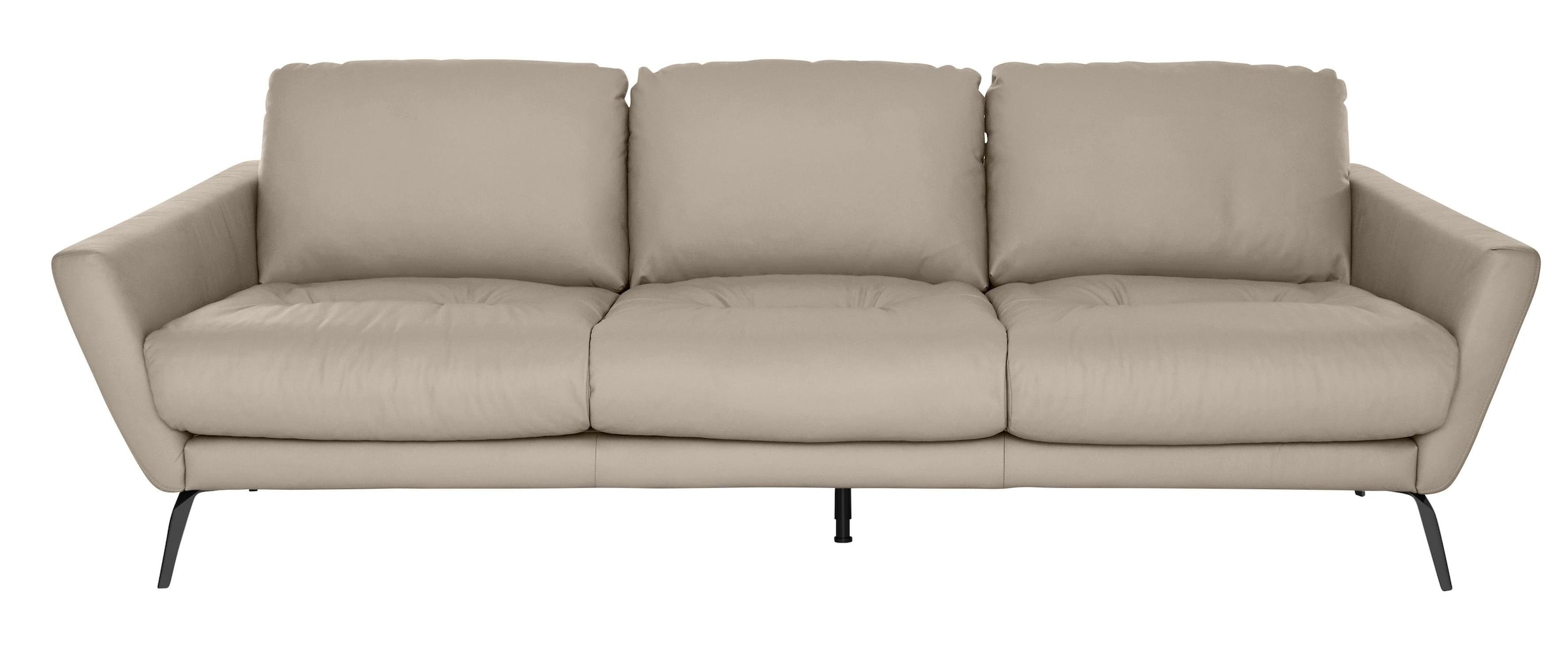 W.SCHILLIG Big-Sofa »softy«, mit dekorativer Heftung im Sitz, Füße schwarz pulverbeschichtet
