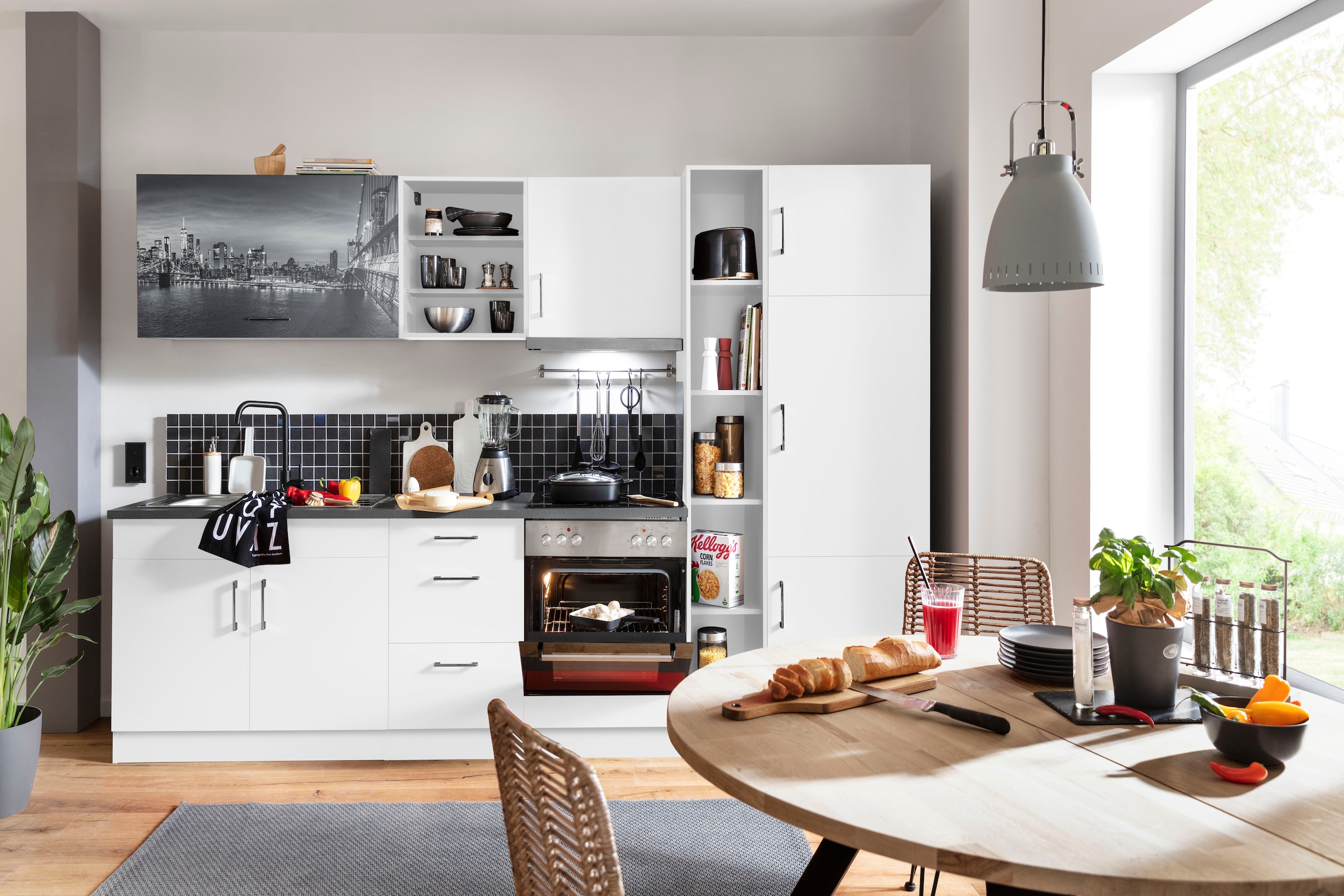 HELD MÖBEL Küchenzeile »Paris«, mit E-Geräten, Breite 300 cm auf Raten  bestellen