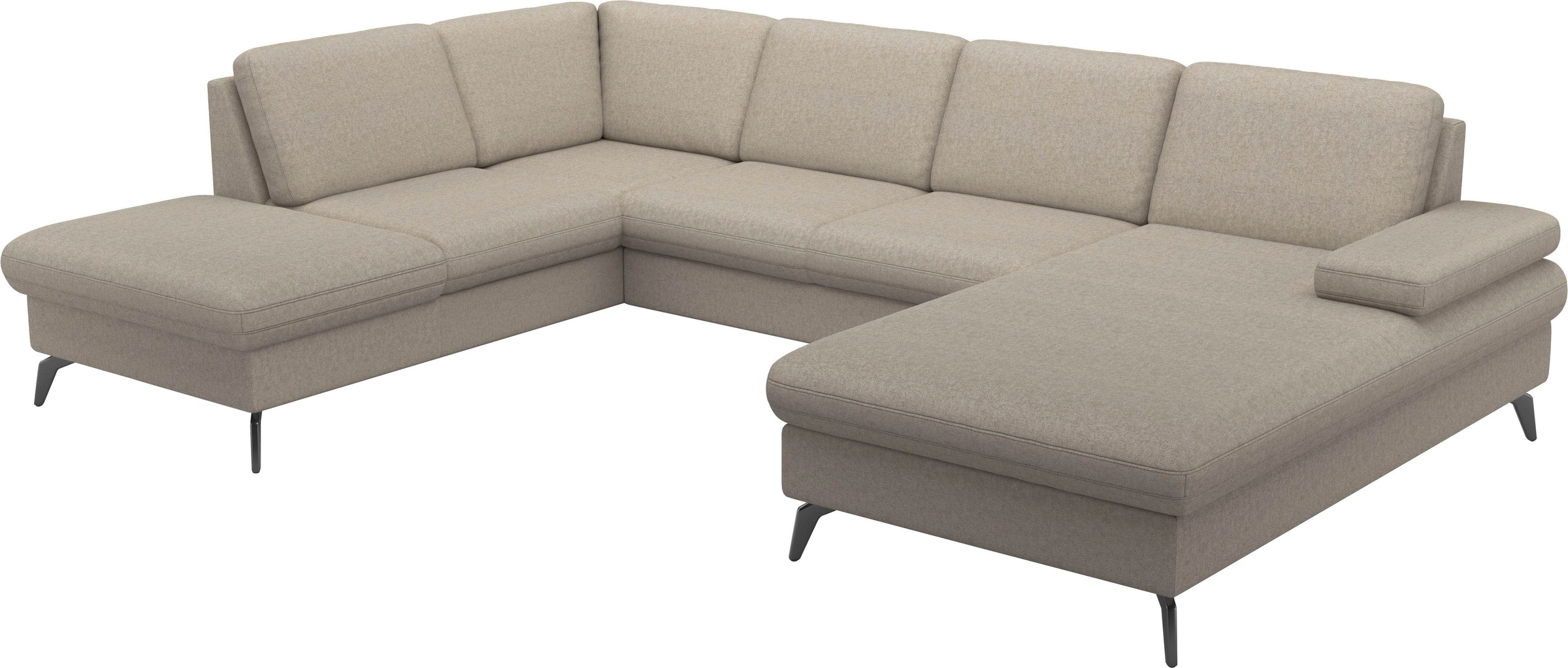 sit&more Wohnlandschaft »Morris Jubi U-Form«, inkl. Armteilfunktion und 1 Zierkissen, wahlweise mit Bettfunktion