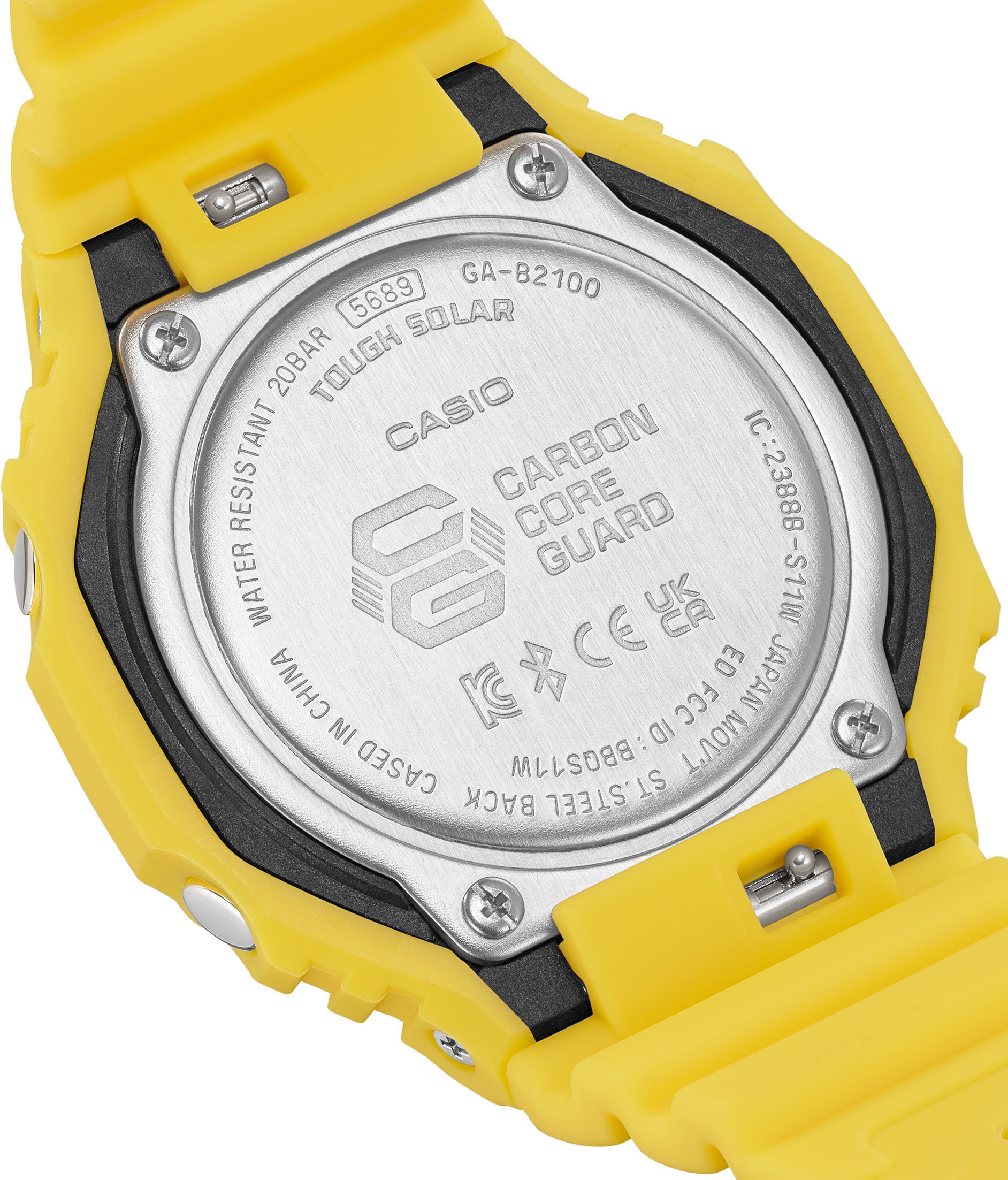 CASIO G-SHOCK Smartwatch »GA-B2100-1A1ER«, Solaruhr, Armanduhr, Herrenuhr, Bluetooth, bis 20 bar wasserdicht)