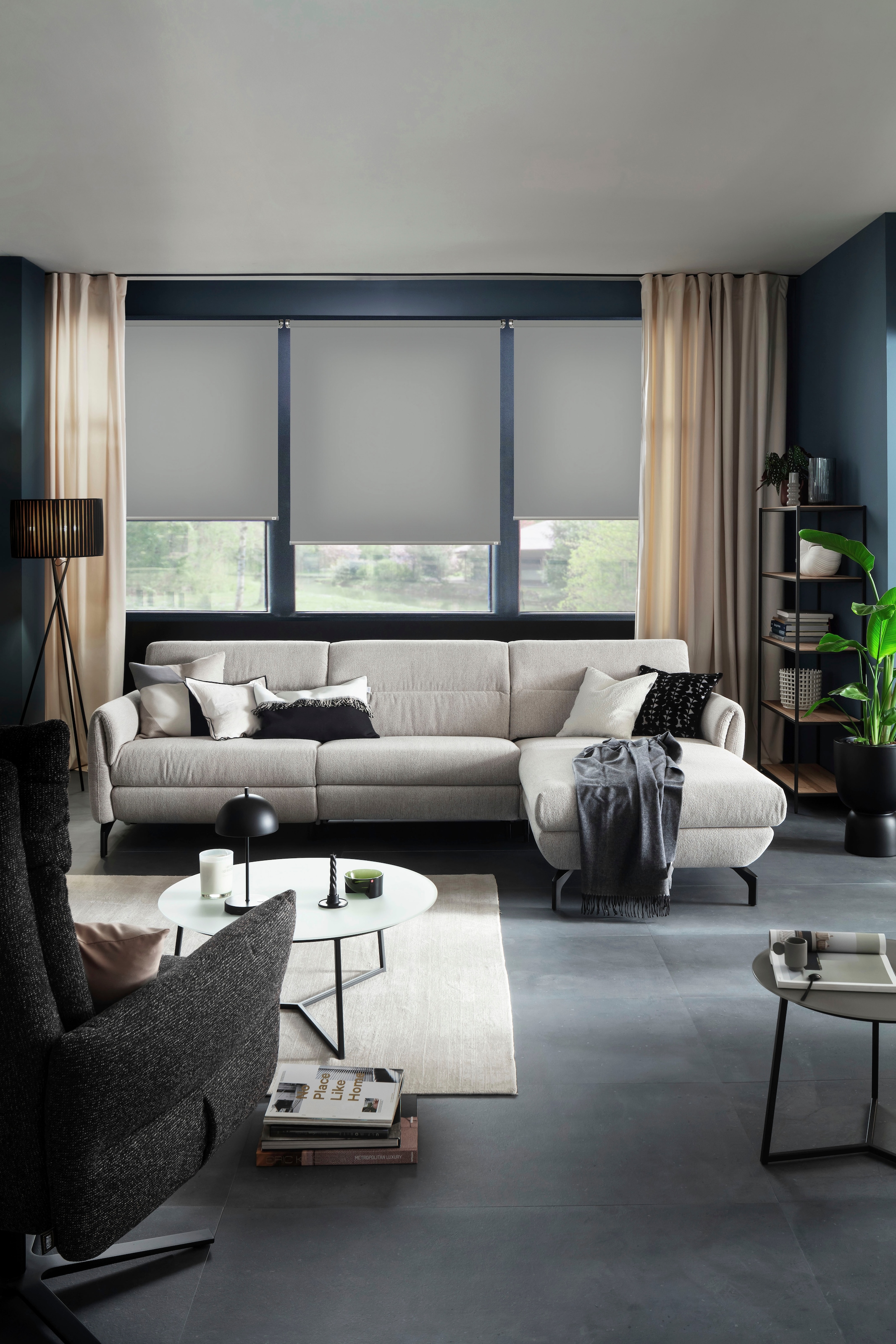 SCHÖNER WOHNEN-Kollektion Seitenzugrollo »Tageslichtrollo Tizia« blickdicht Sichtschutz mit Bohren/ohne Bohren freihängend geklebt, geklemmt, silberne oder weiße Rollo-Technik