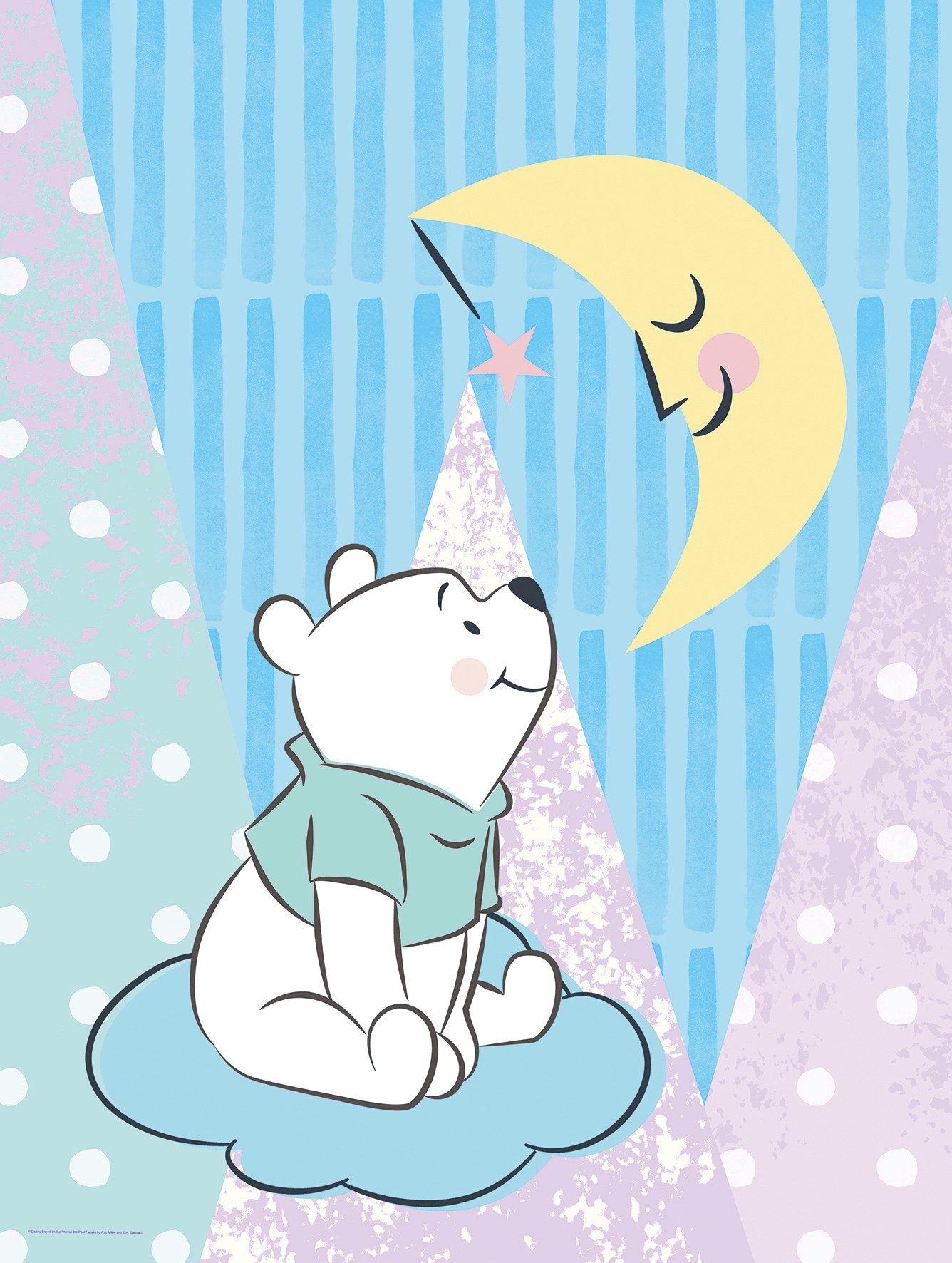 Poster »Winnie Pooh Moon«, Disney, (1 St.), Kinderzimmer, Schlafzimmer, Wohnzimmer