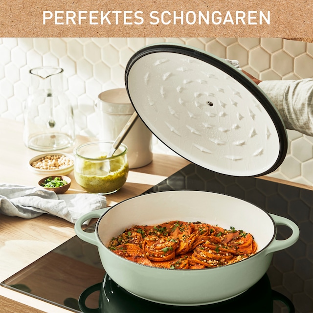 Tefal Servierpfanne »LOV«, Gusseisen, (1 tlg.), umweltfreundlich, inkl.  E-Book, Ø 28cm, Induktion mit 3 Jahren XXL Garantie