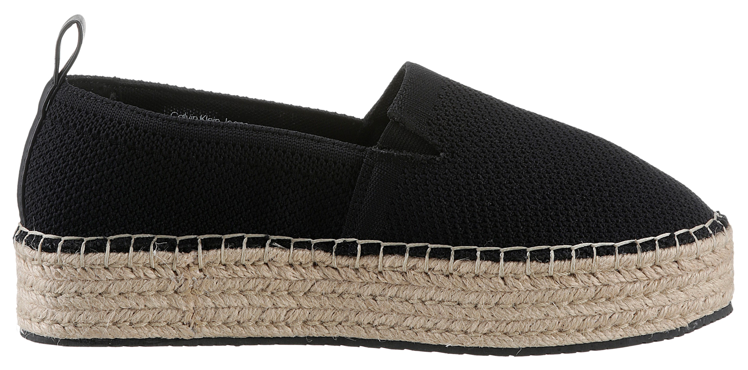 Calvin Klein Jeans Espadrille »PLATFORM ESPADRILLE UC«, Sommerschuh, Slipper, Strandschuh mit Jute Plateausohle