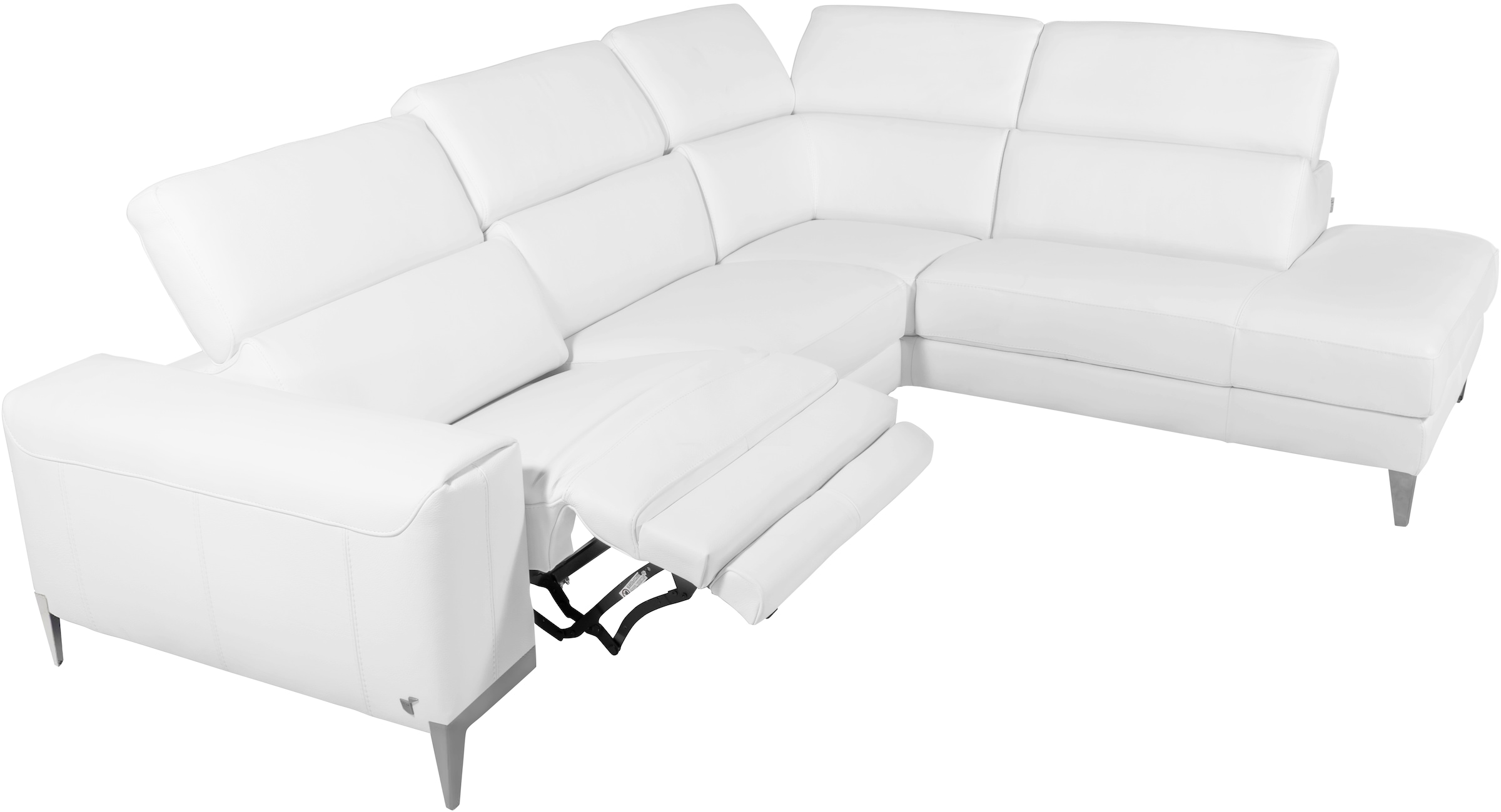 CALIA ITALIA Ecksofa »Benja, Designsofa mit erstklassigen Komfortfunktionen zum Wohlfühlen« in Leder, mit elektrischer Relaxfunktion