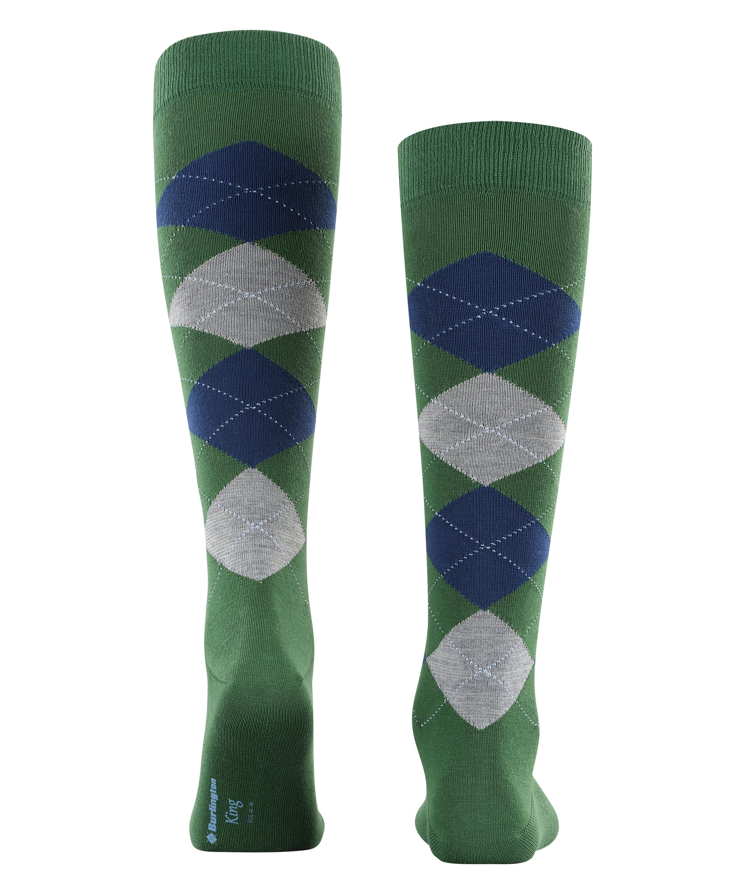 Burlington Kniestrümpfe »King« Einheitsgröße 40-46, Argyle-Muster, gekämmte Baumwolle