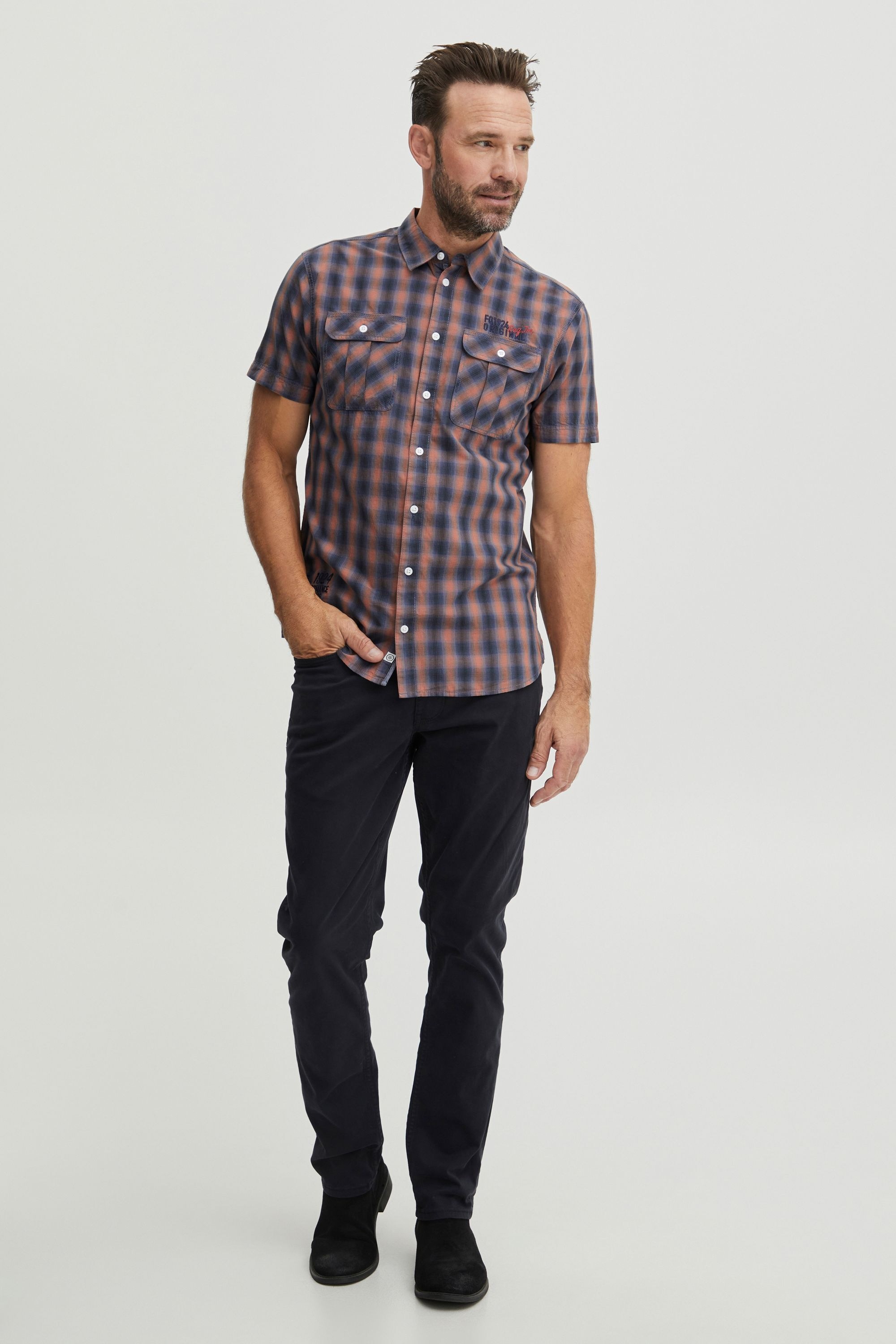 FQ1924 Kurzarmshirt »Kurzarmhemd FQSamir«