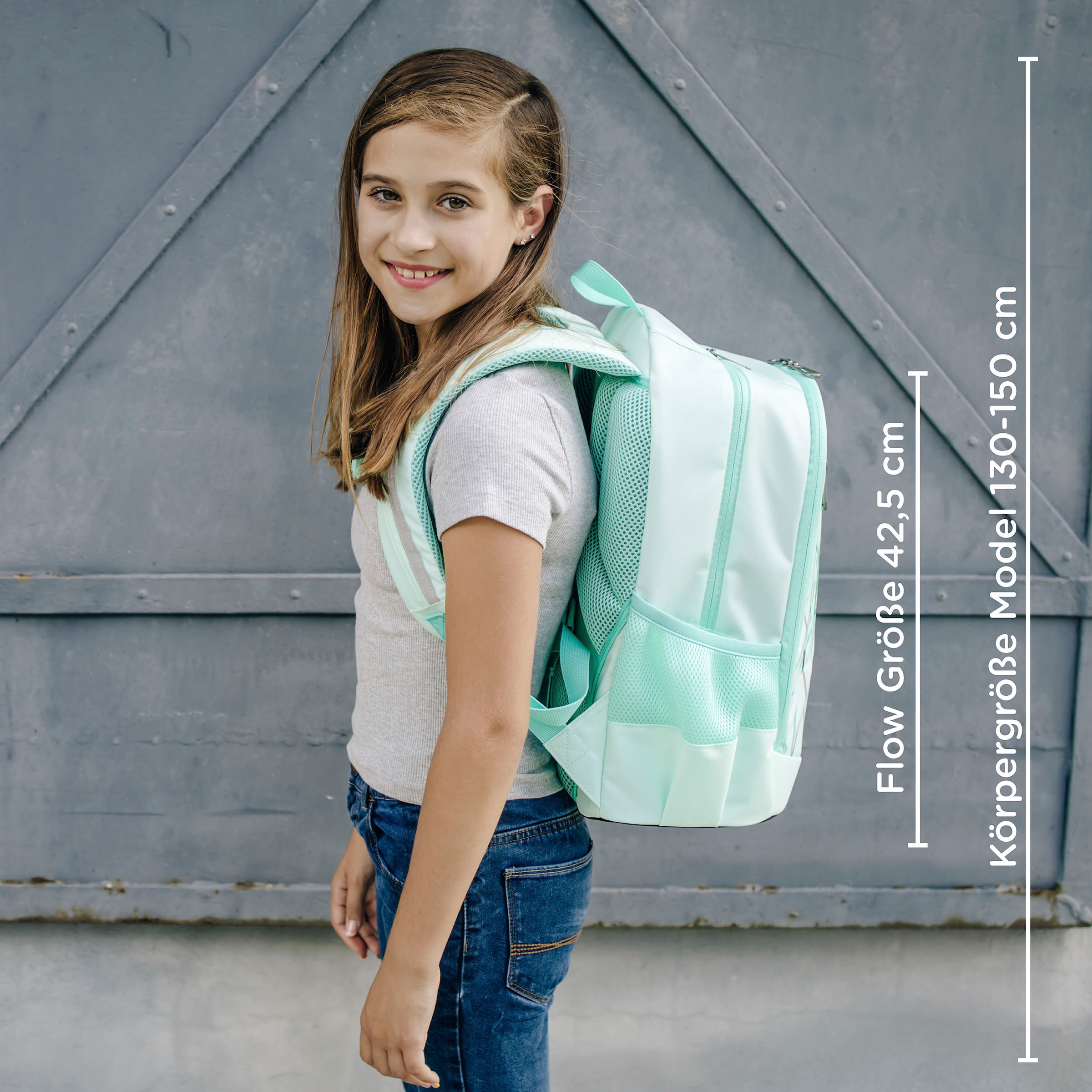 neoxx Schulrucksack »Flow, Mint To Be«, teilweise aus recyceltem Material