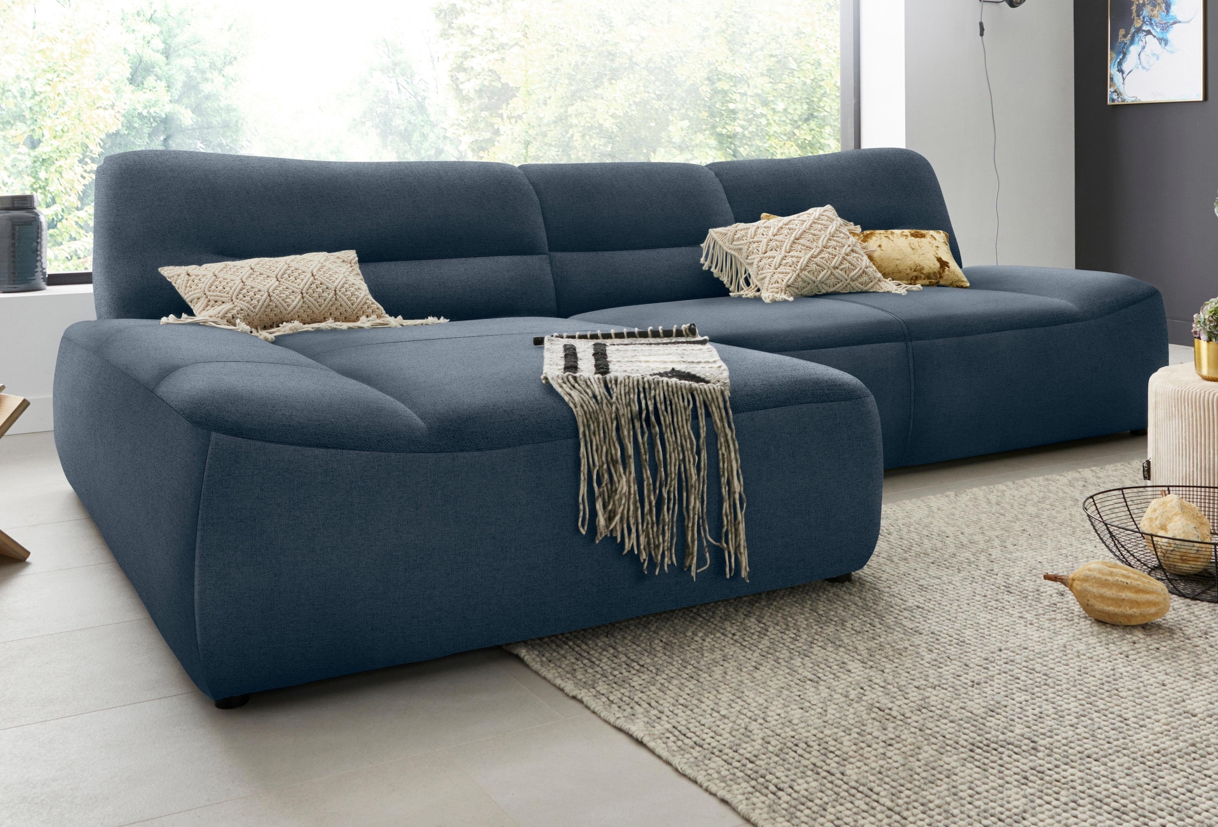DOMO collection Ecksofa »Cesena moderne Polsterecke mit flachen Armlehnen, L-Form«, fester Sitzkomfort, frei im Raum stellbar