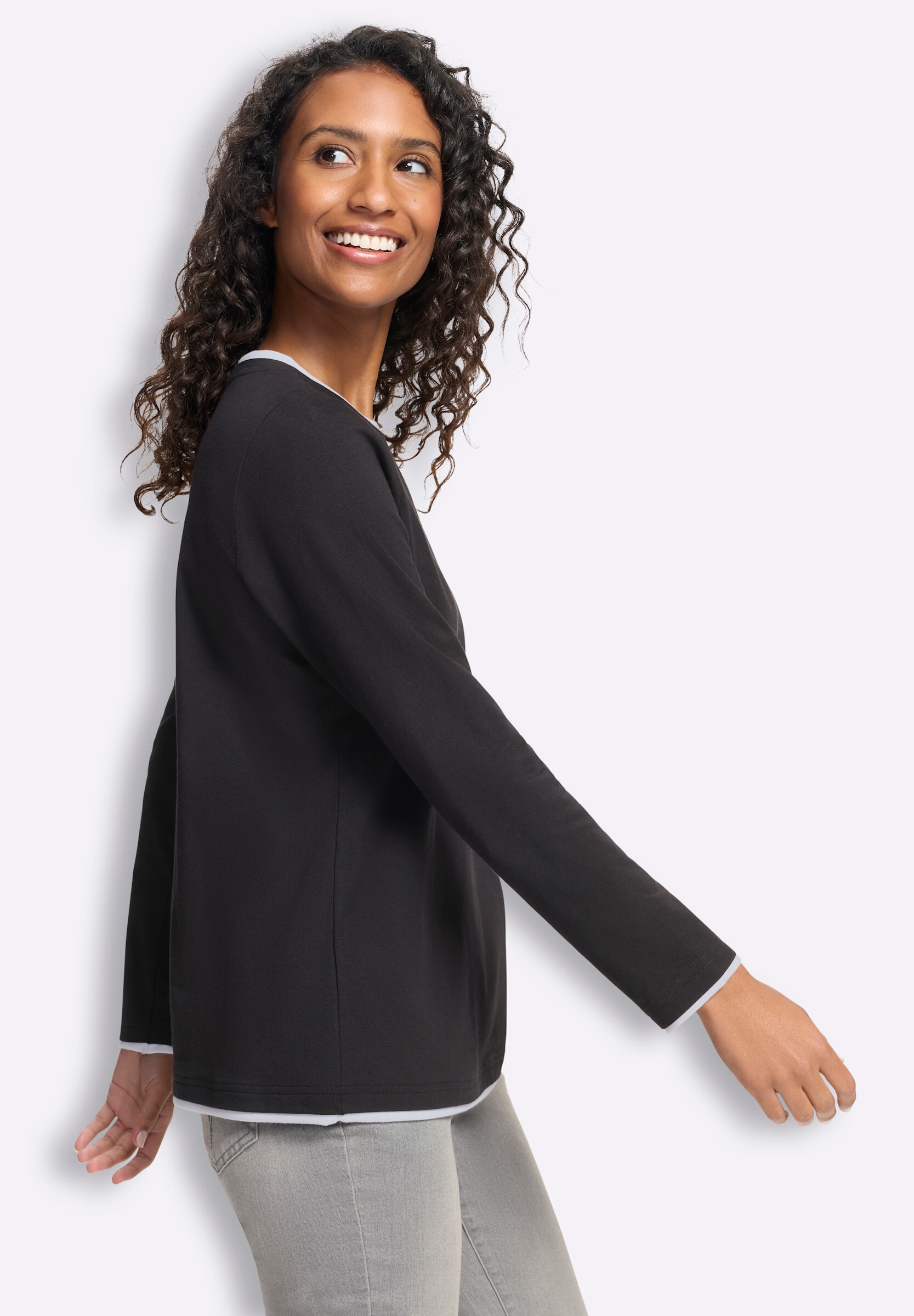 heine 2-in-1-Shirt »Langarm-Shirt Rundhalsshirt«