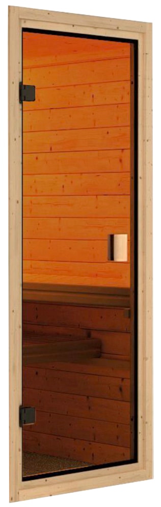 welltime Sauna »Nando«, 9-kW-Bio-Ofen mit ext. Steuerung
