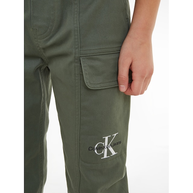 Calvin Klein Jeans Cargohose »SATEEN CARGO PANTS«, mit Logoprägung bei ♕ | Stretchhosen