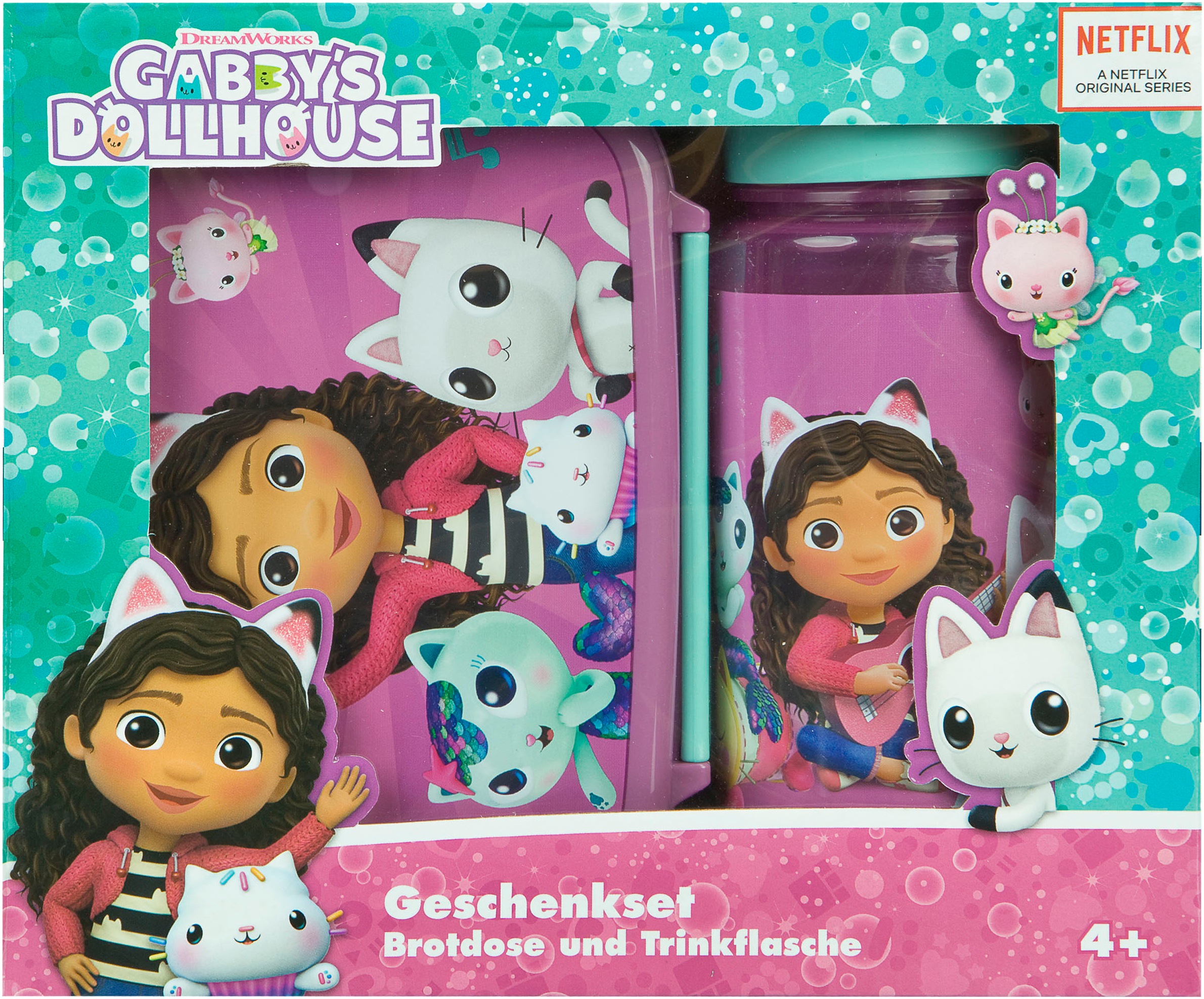 Scooli Lunchbox »Gabby's Dollhouse«, (Set, 2 tlg.), mit Trinkflasche