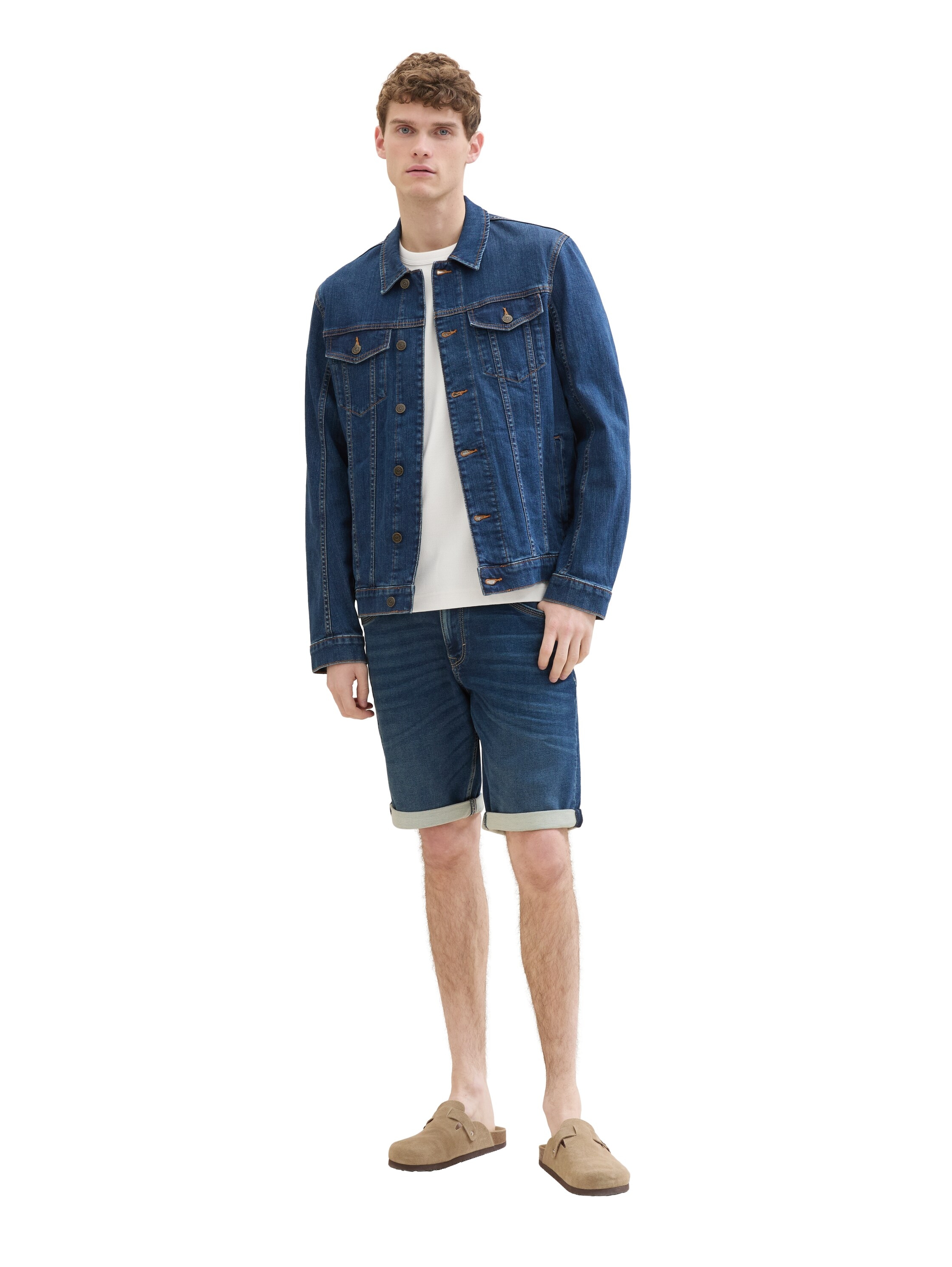 TOM TAILOR Jeansbermudas »JOSH«, mit Markenlabel