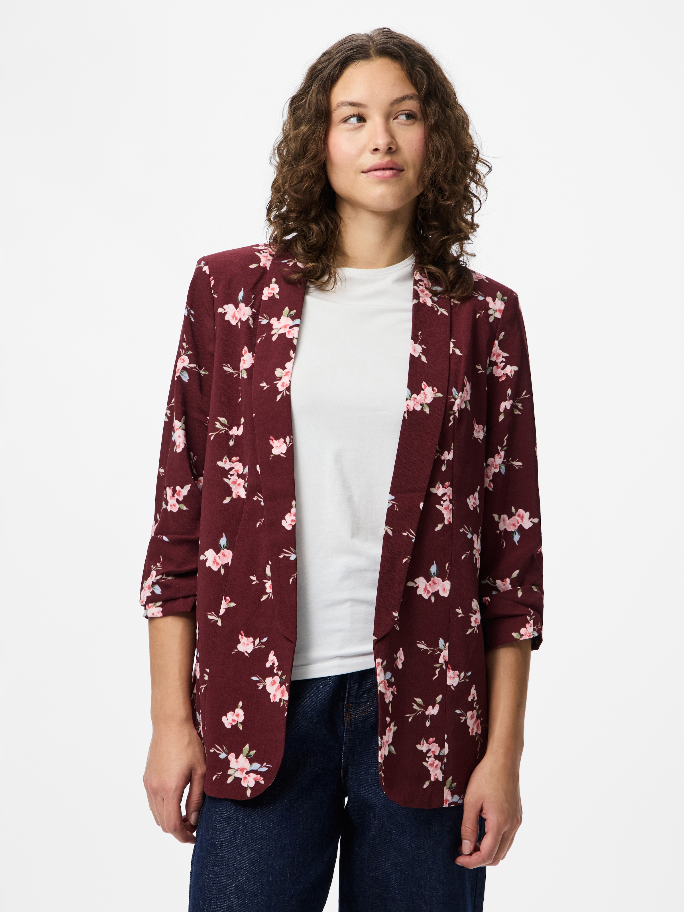 pieces »PCBOSELLA 3/4 PRINTED BLAZER NOOS« mit 3/4 Ärmel