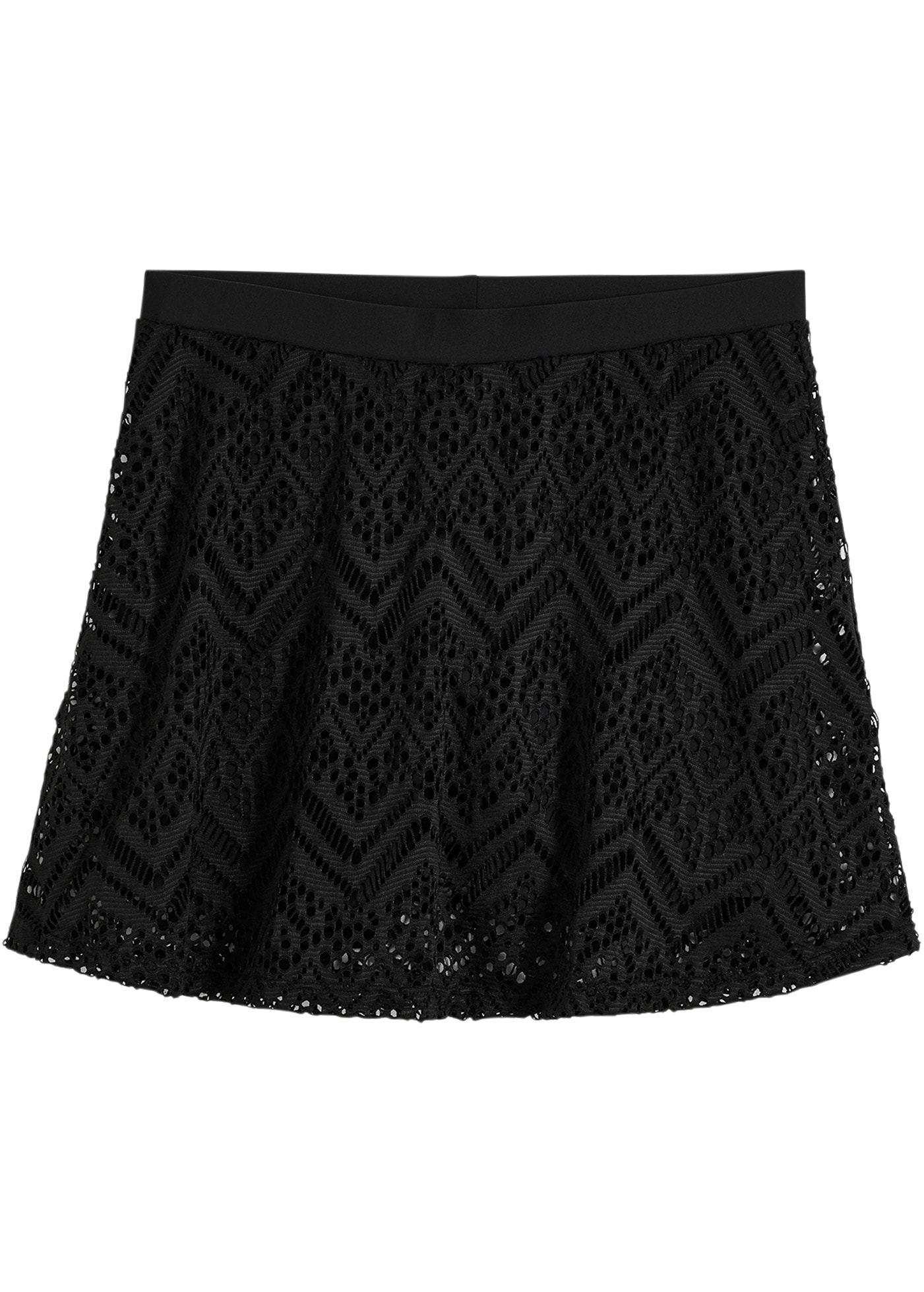 bonprix Bade-Rock mit integrierter Radlerbadehose, mit elastischem Bund, mit Spitze