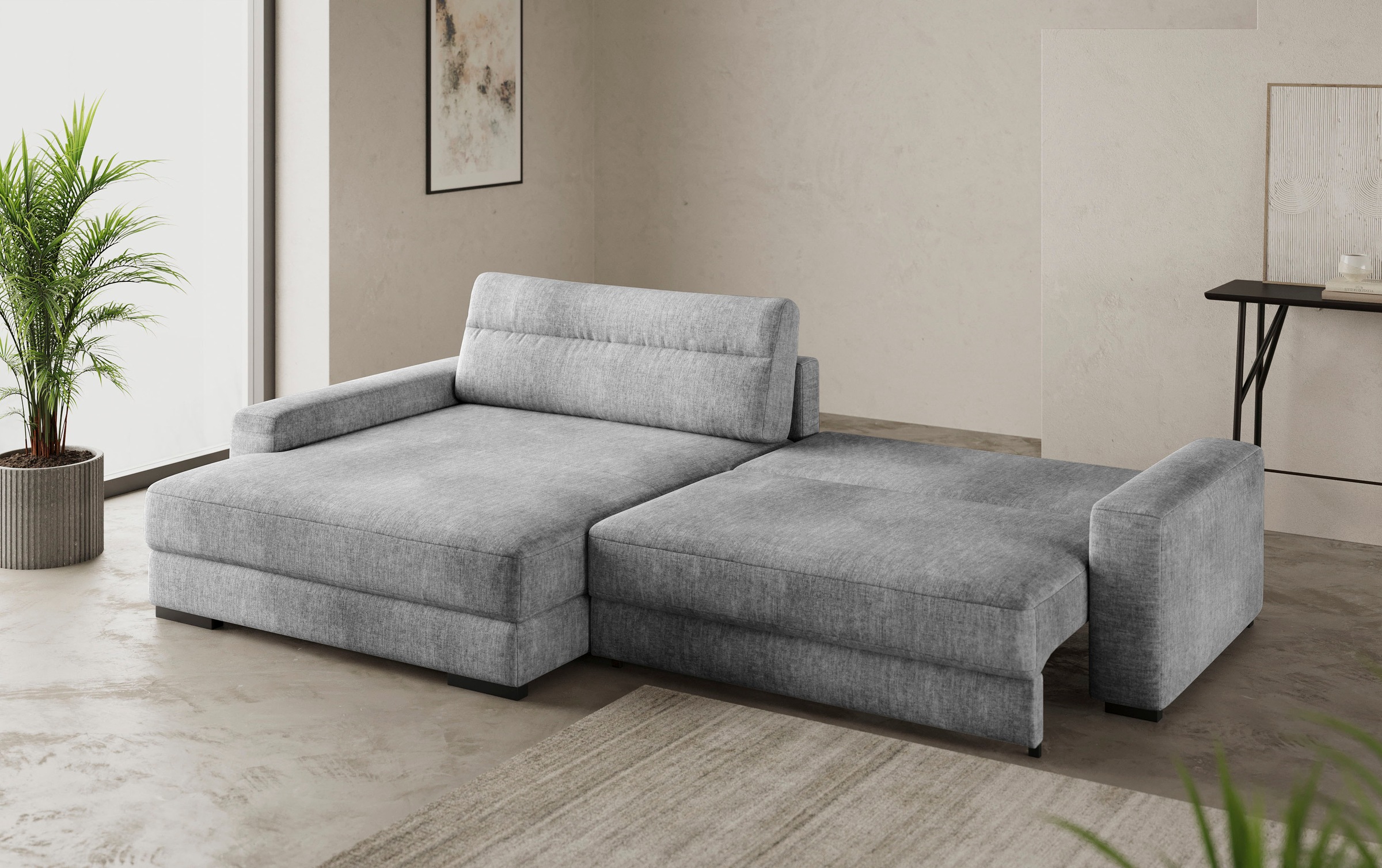 Mr. Couch Ecksofa »Marcello DuraFlex L-Form«, EasyBett, Bettkasten, Kaltschaumpolsterung, bis 140 kg belastbar