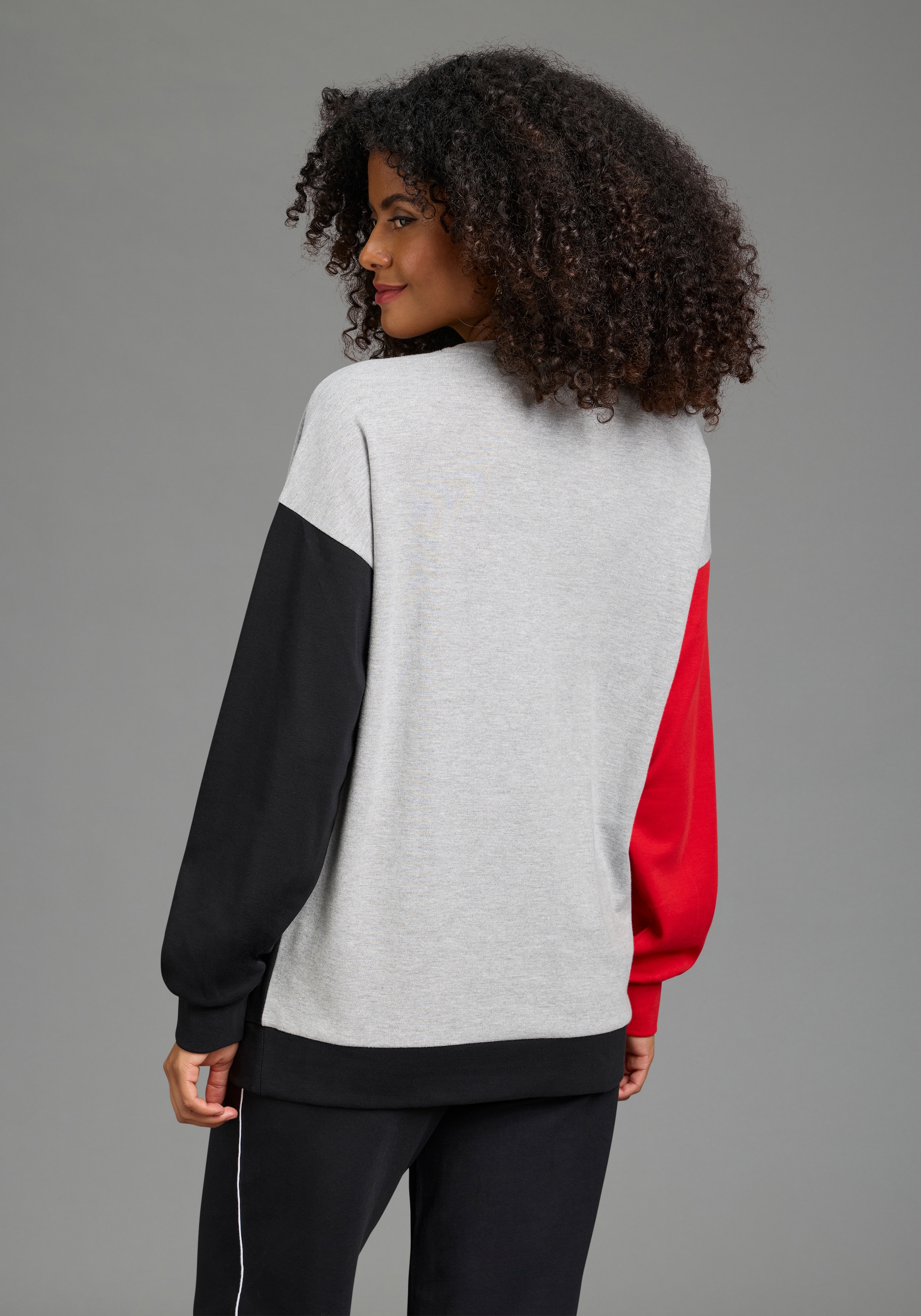 Neun Monate Umstandssweatshirt »Colorblocking Sweat mit Zipper zum Stillen, Umstands- und Stillshirt«, Langarm, aus Jersey-Material, aus Baumwolle mit Viskose-Einsatz
