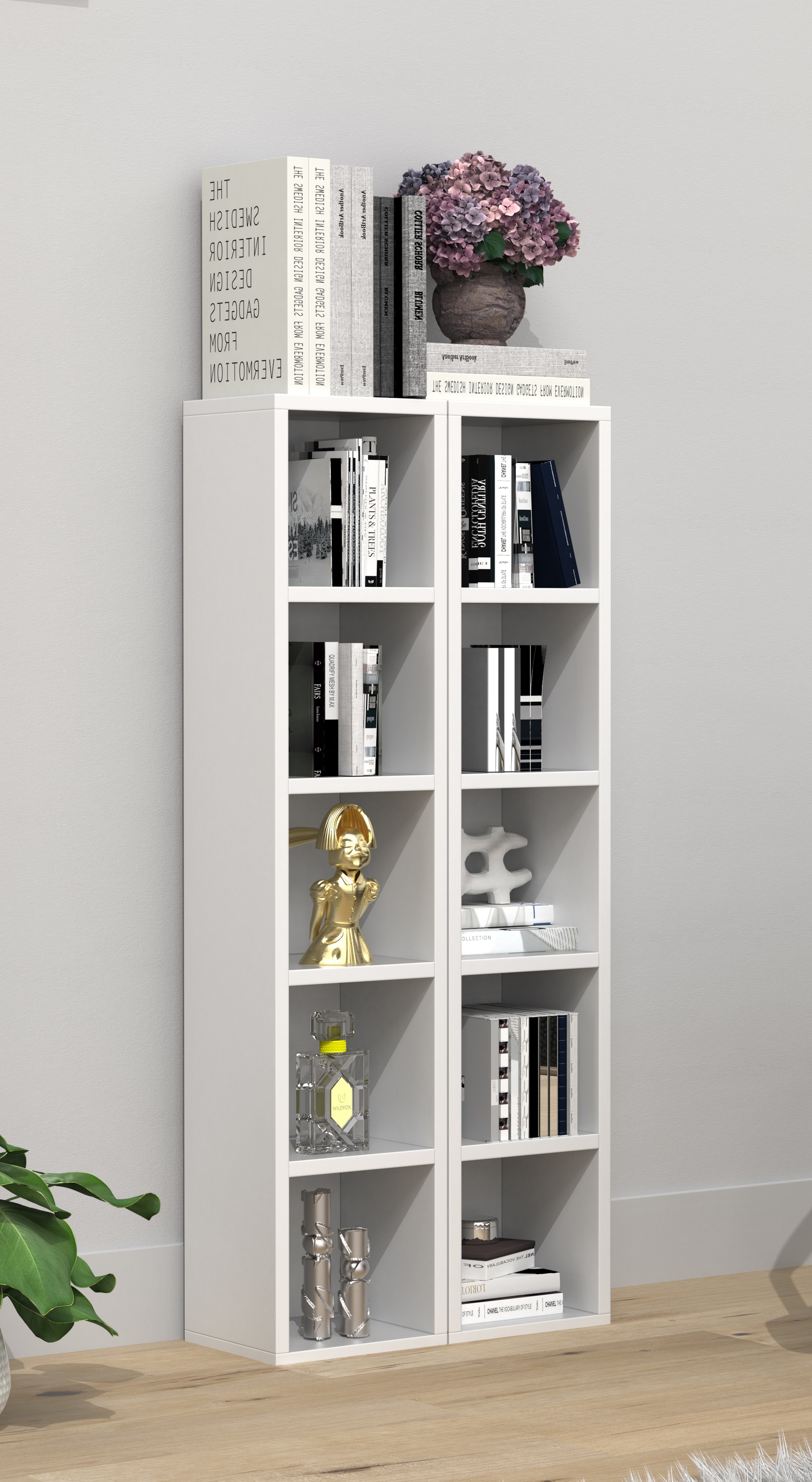 VCM Standregal »VCM Holz CD DVD Stand Aufbewahrung Standregal Bücherregal Deko Regal Megosa S«