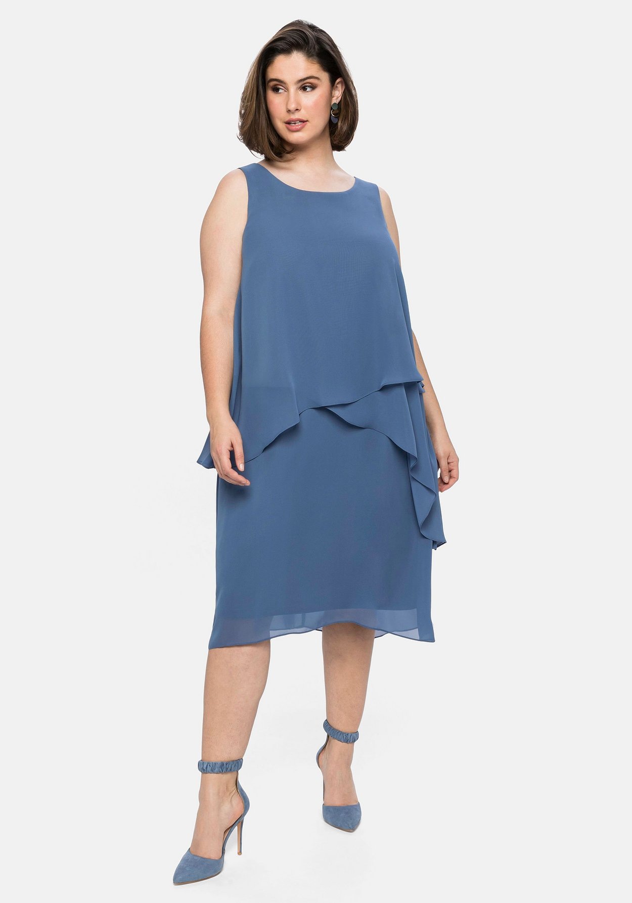 Sheego Cocktailkleid »Cocktailkleid im Lagenlook«