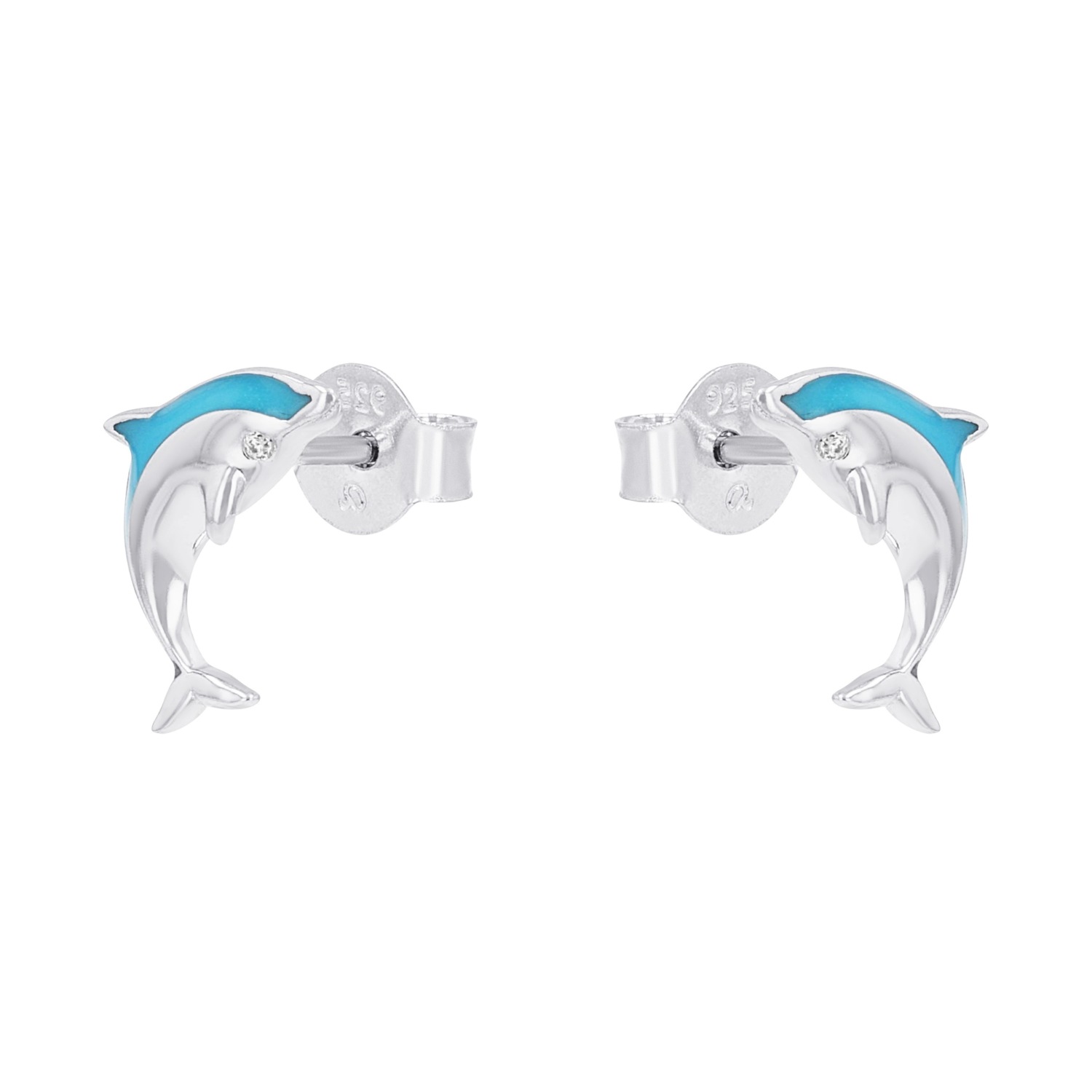 Prinzessin Lillifee Paar Ohrstecker »Delfin-Optik« mit Zirkonia (synth.)