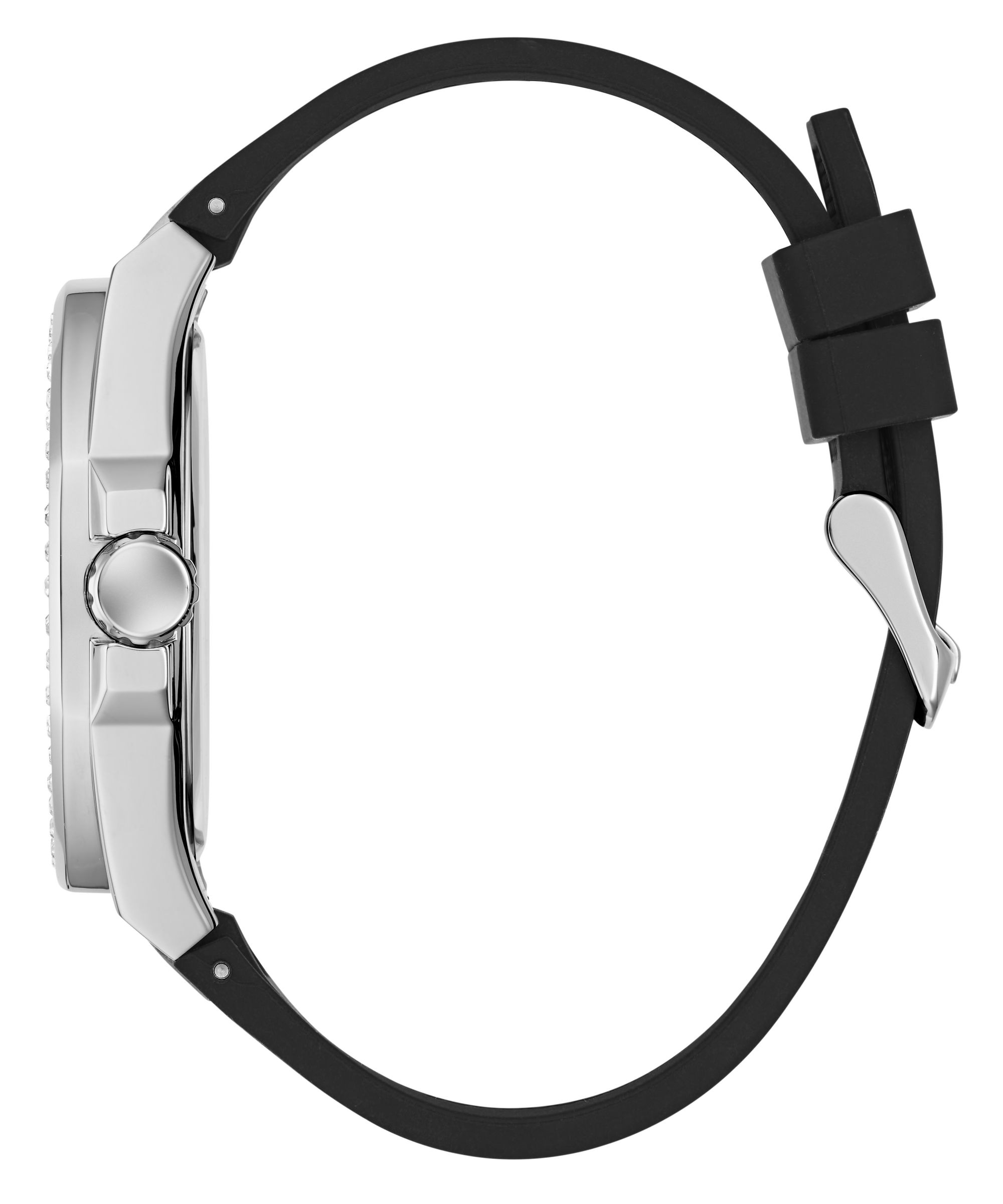 Guess Quarzuhr »EMPIRE« Armbanduhr, Herrenuhr, Silikonarmband, analog, Wochentag, Tag