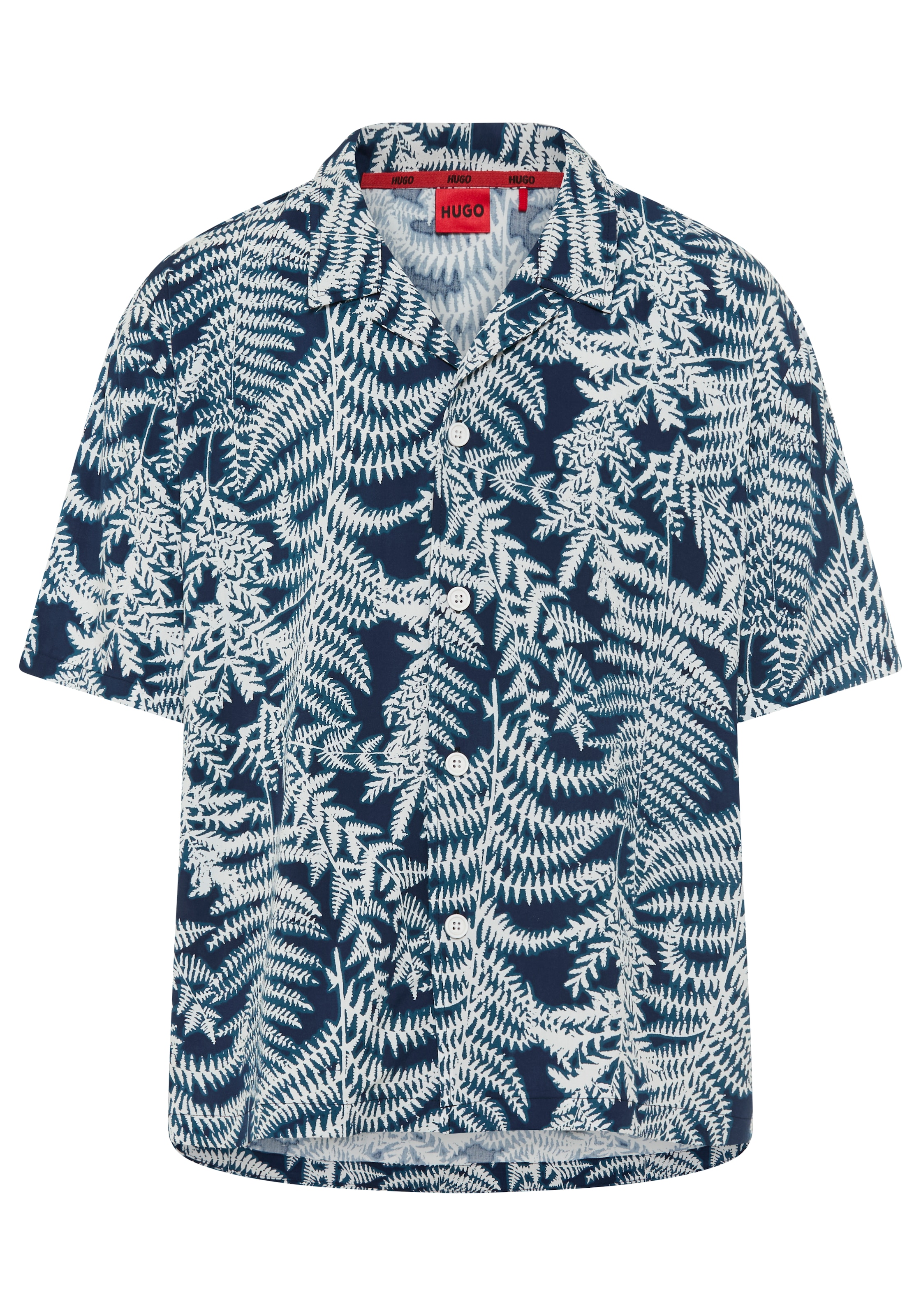 HUGO Underwear Kurzarmhemd relaxed fit, gemustert, mit Blumen-Print