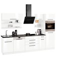 HELD MÖBEL Küchenzeile »Tulsa«, ohne E-Geräte, Breite 290 cm, schwarze Metallgriffe, hochwertige MDF Fronten