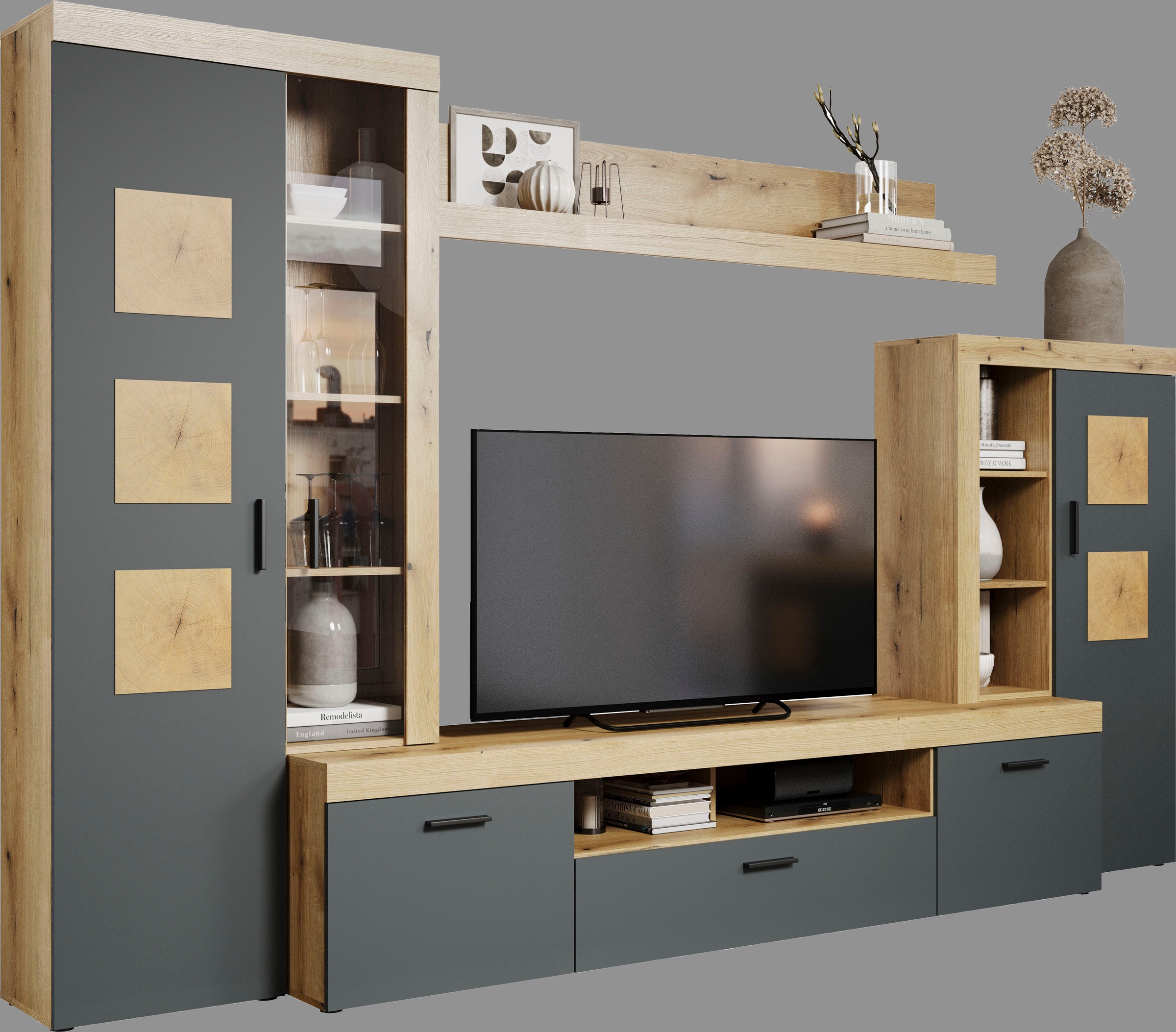 Home affaire Wohnwand »Ghent« Komplett-Set, 4 Stk. tlg.