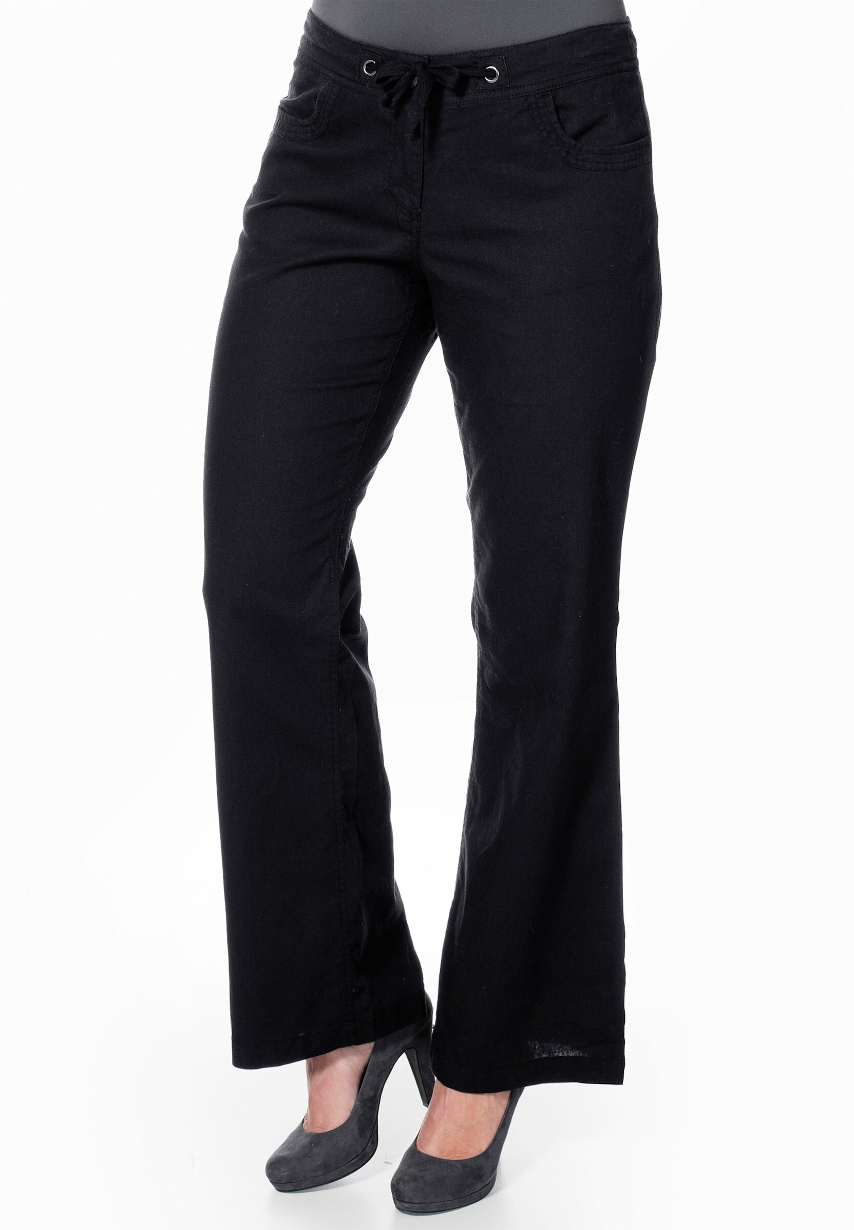 Sheego Bootcuthose »Leinenhose Bootcuthose mit Leinenanteil«  aus angenehmen Baumwoll-Leinen-Mix