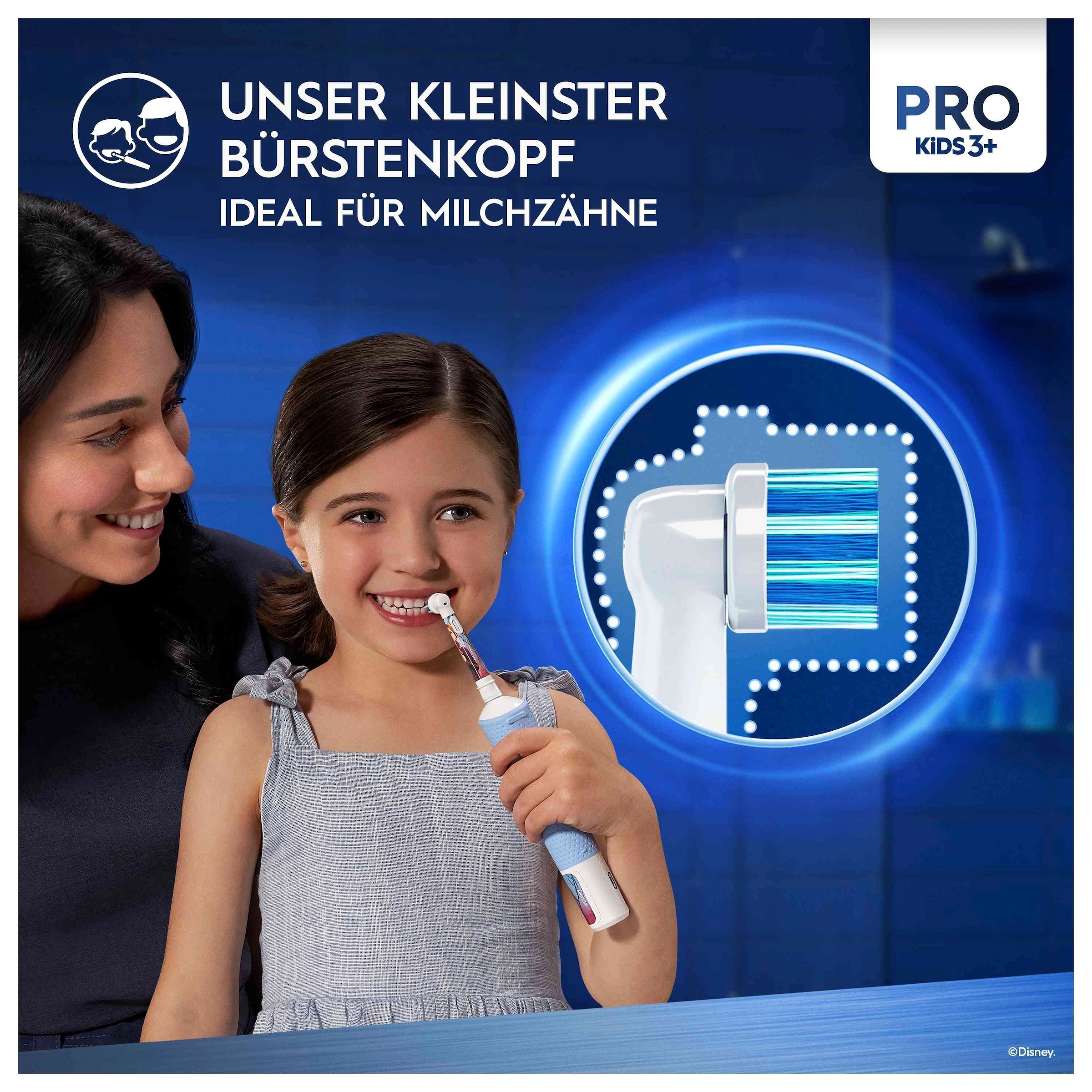 Oral-B Elektrische Zahnbürste »Pro Kids Frozen«, 1 St. Aufsteckbürsten, für Kinder ab 3 Jahren