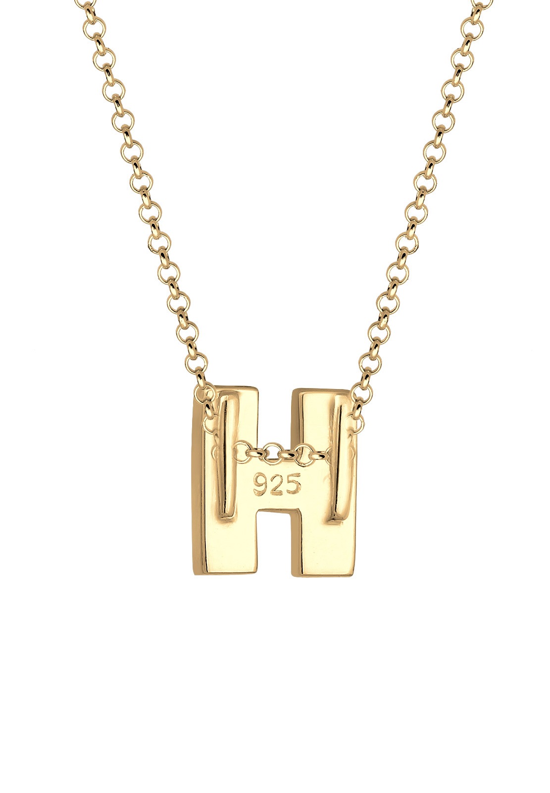 Elli Kette mit Anhänger »Halskette Buchstabe H Initialen 925 Sterling Silber«