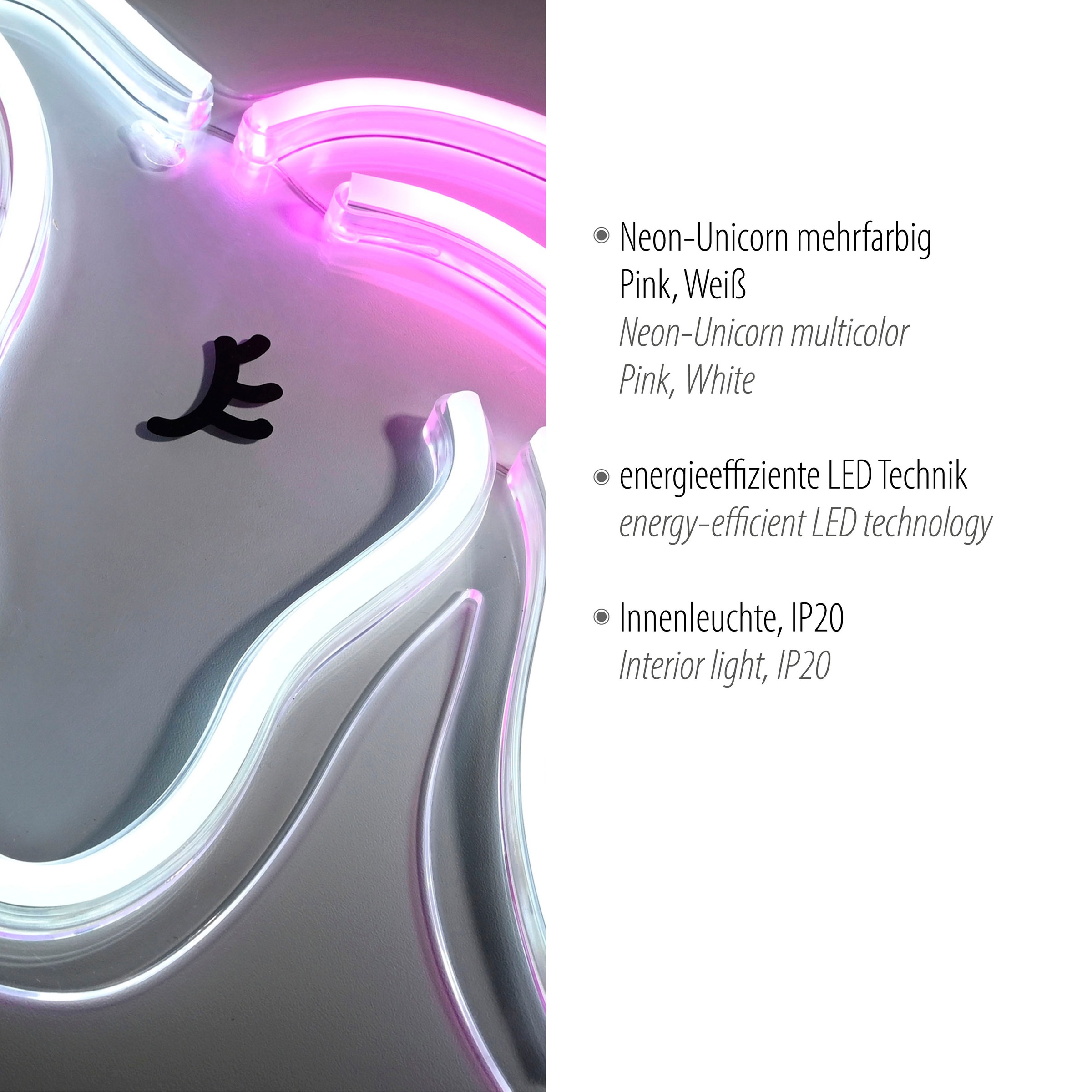 JUST LIGHT LED Wandleuchte »NEON-UNICO«, 1 flammig, Leuchtmittel LED-Board | LED fest integriert