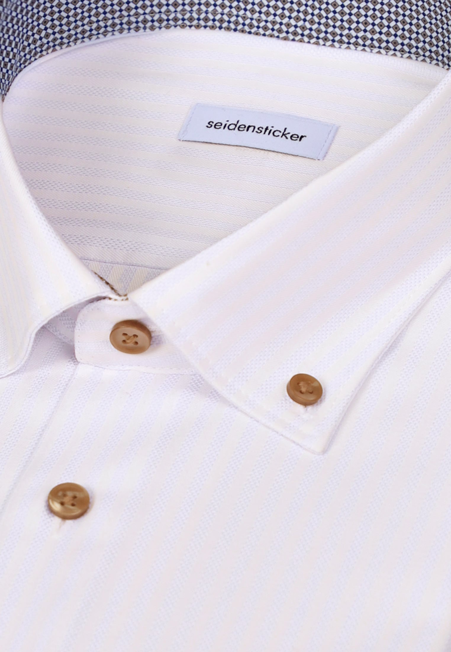 seidensticker Businesshemd »Schwarze Rose« Regular 1/1 Button-Down-Kragen Gestreift