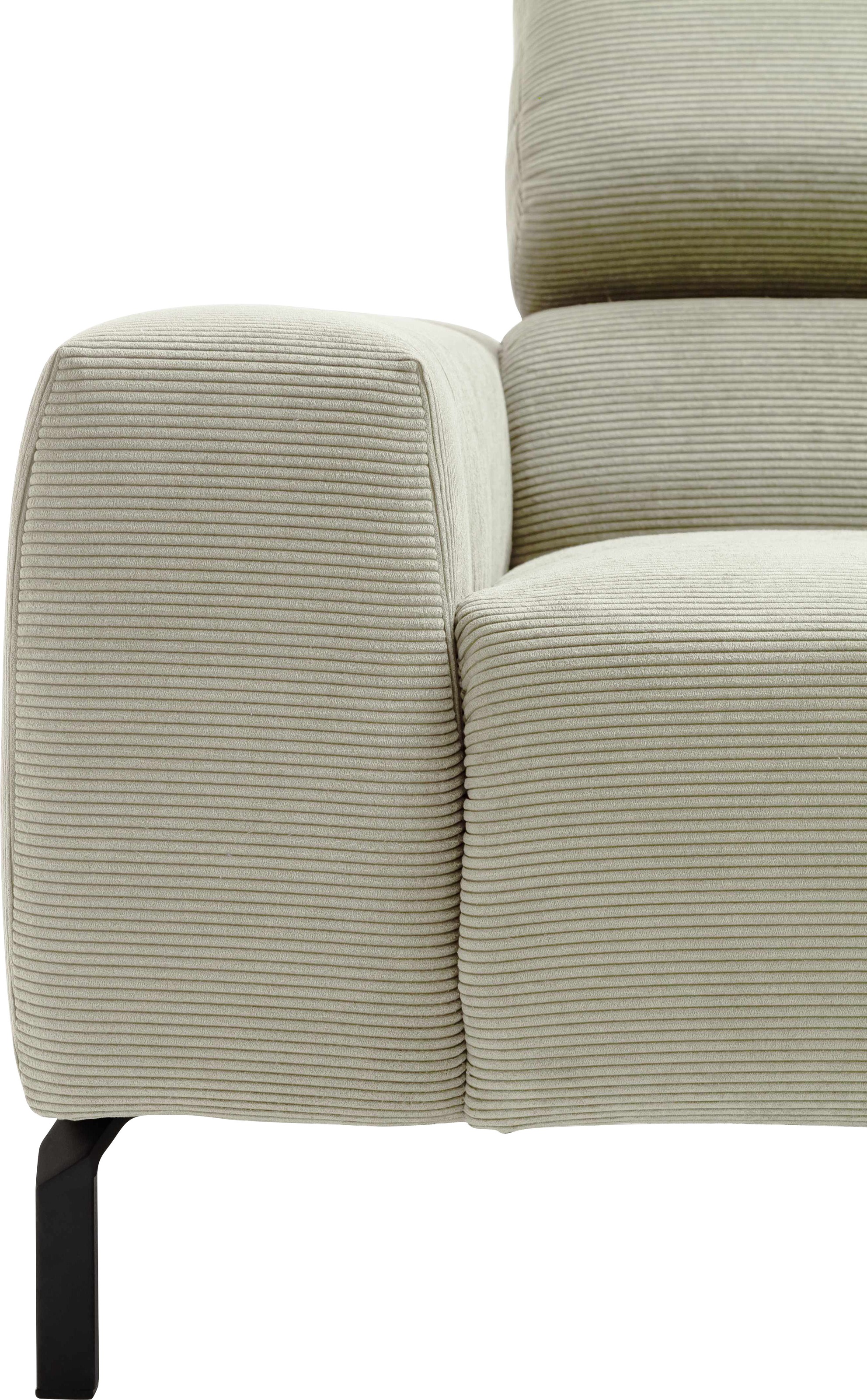 Places of Style Ecksofa »Cleveland, L-Form, incl. Kopfteilverstellung, Breite 276 cm«, wahlweise elektrischer Sitzvorzug