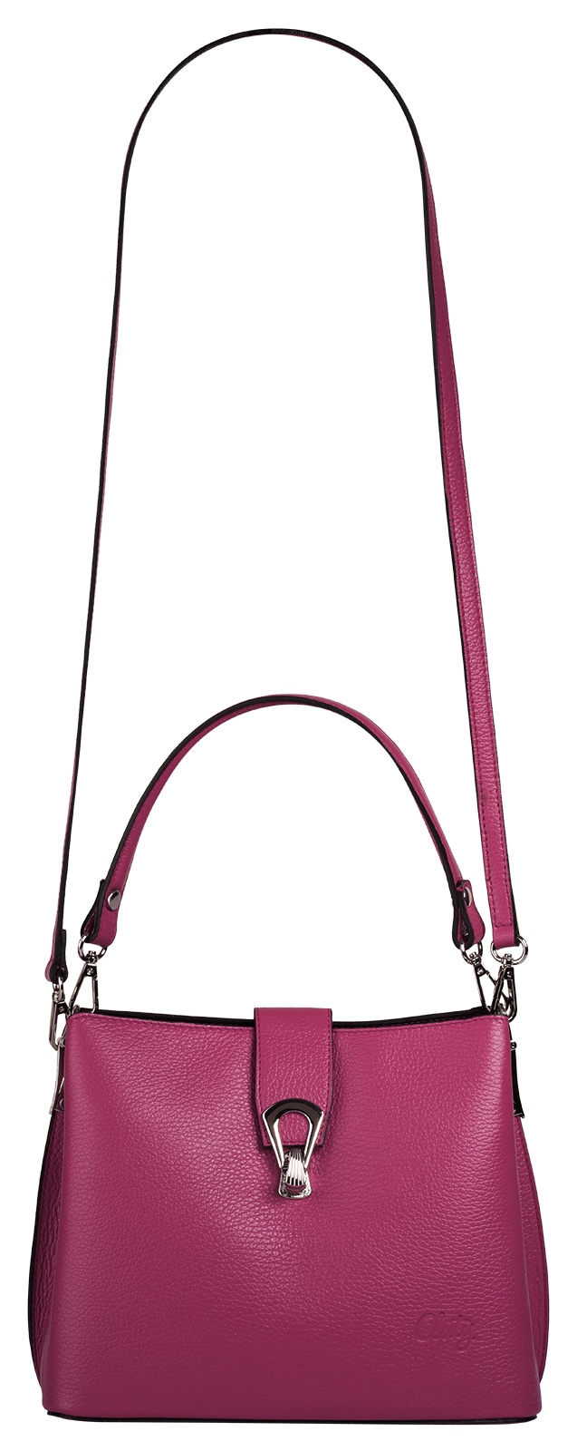 Cluty Umhängetasche, echt Leder, Made in Italy