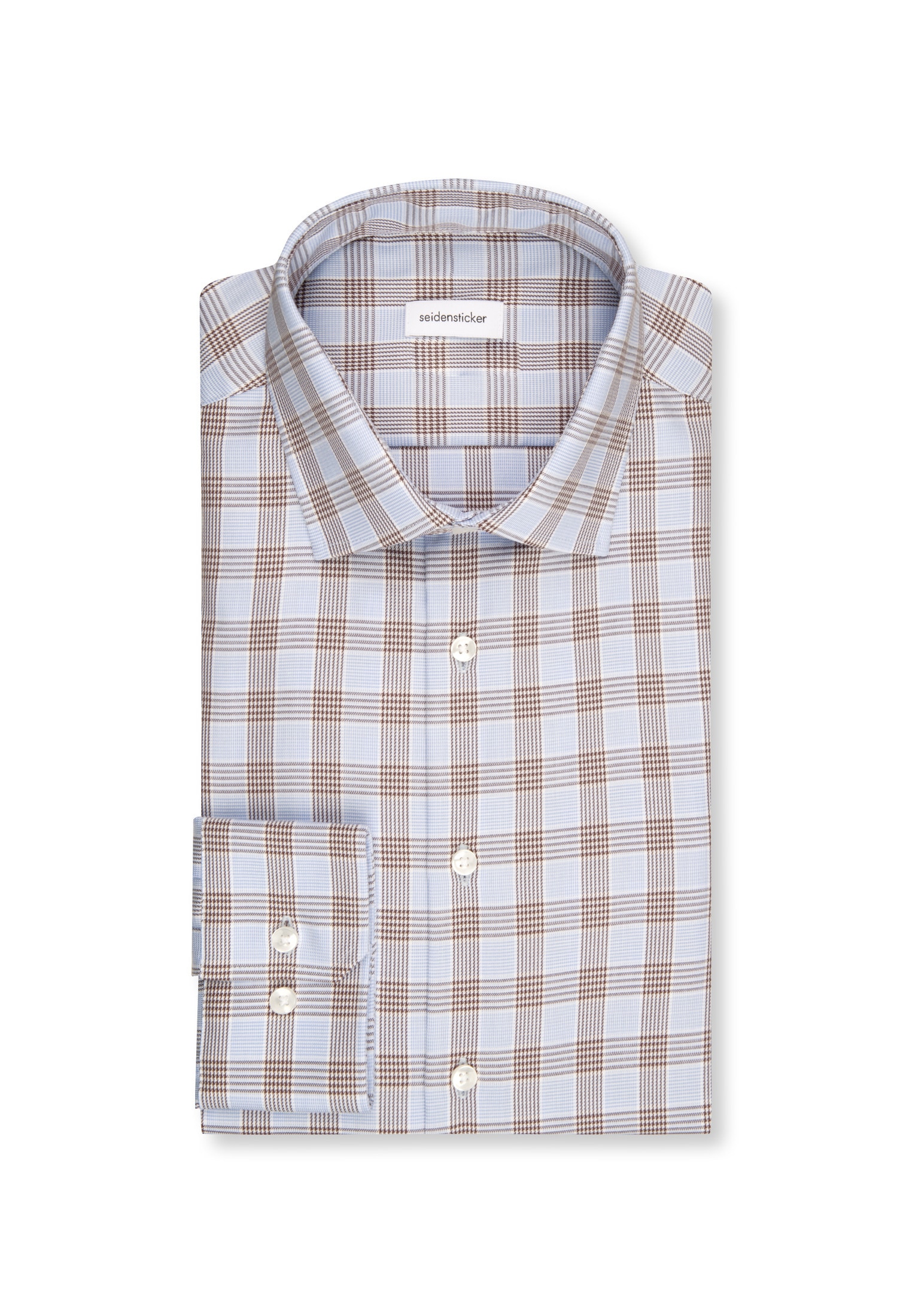 seidensticker Businesshemd »Slim« Slim 1/1 Kentkragen Karo