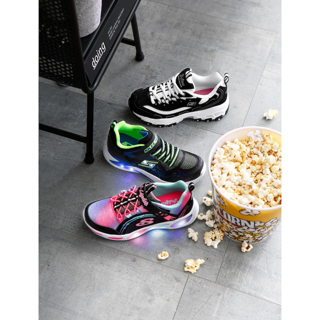 Skechers Kids Sneaker »Blinkschuh Erupters III«, mit Klettverschluss und Gummiband