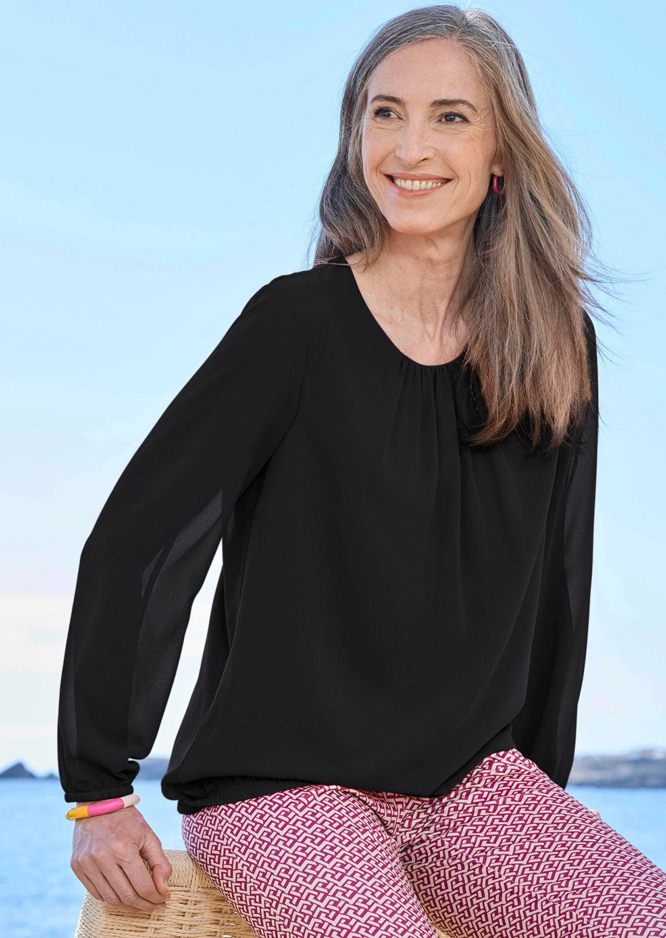 GOLDNER Klassische Bluse »Elegante Bluse aus Chiffon«