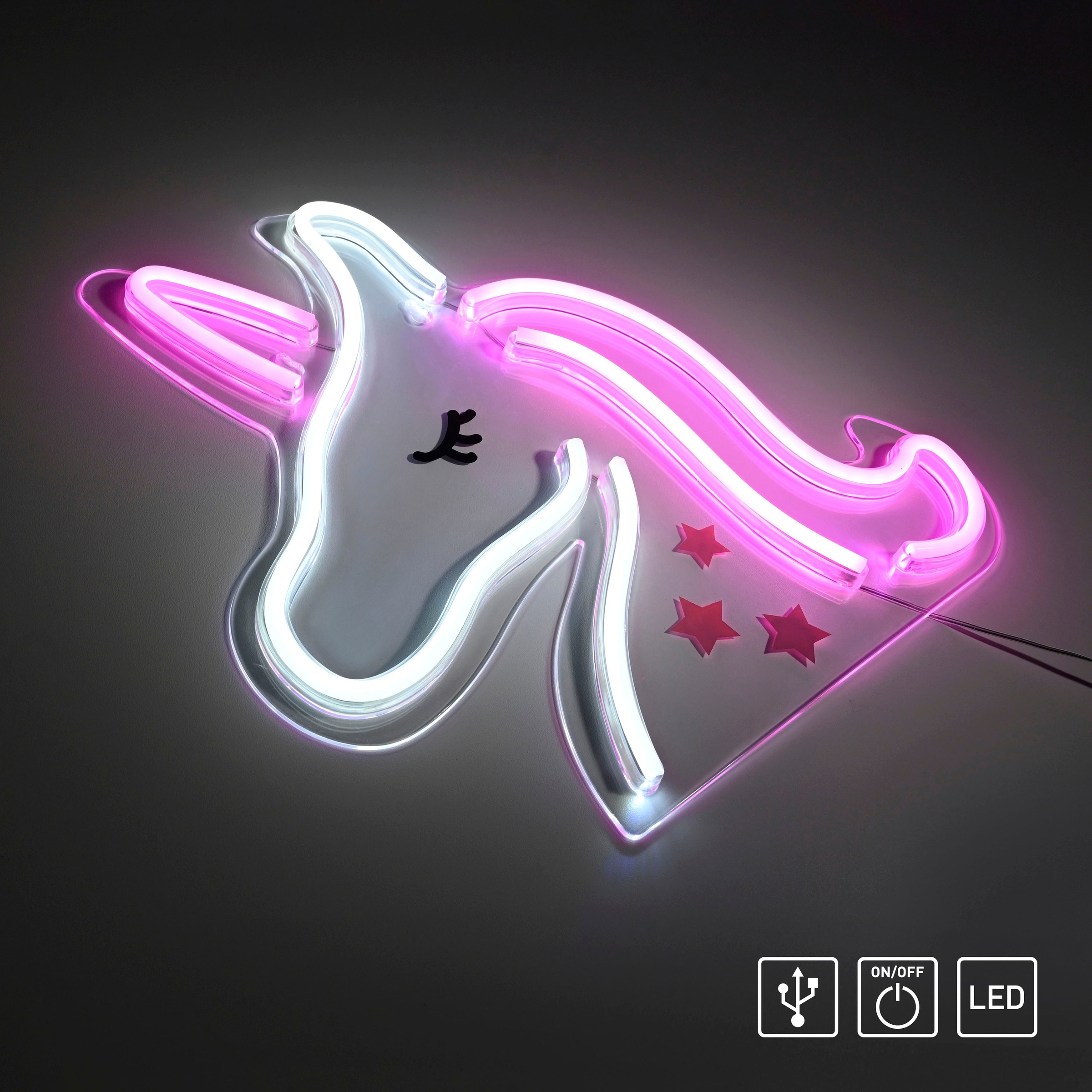 JUST LIGHT LED Wandleuchte »NEON-UNICO«, 1 flammig, Leuchtmittel LED-Board | LED fest integriert