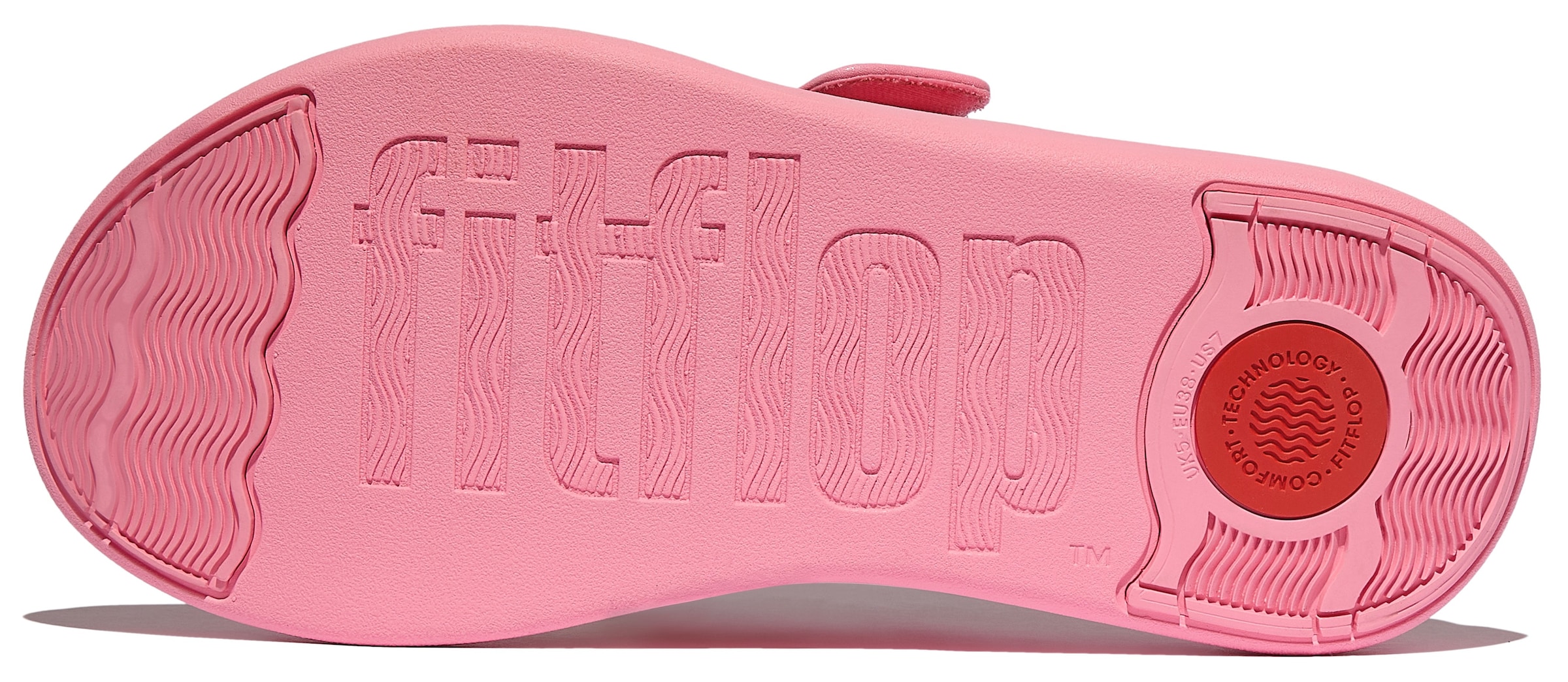 Fitflop Zehentrenner »F-MODE GO«, Sandale mit dämpfender MICROWOBBLEBOARD Technologie