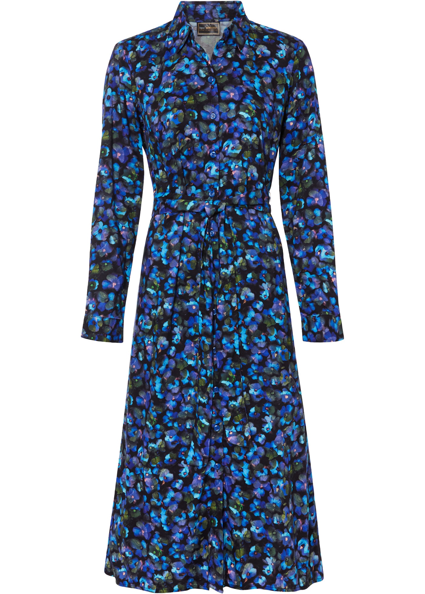 bonprix Hemdblusenkleid »Hemdblusenkleid aus reiner Viskose« Hemdblusenkleid aus reiner Viskose