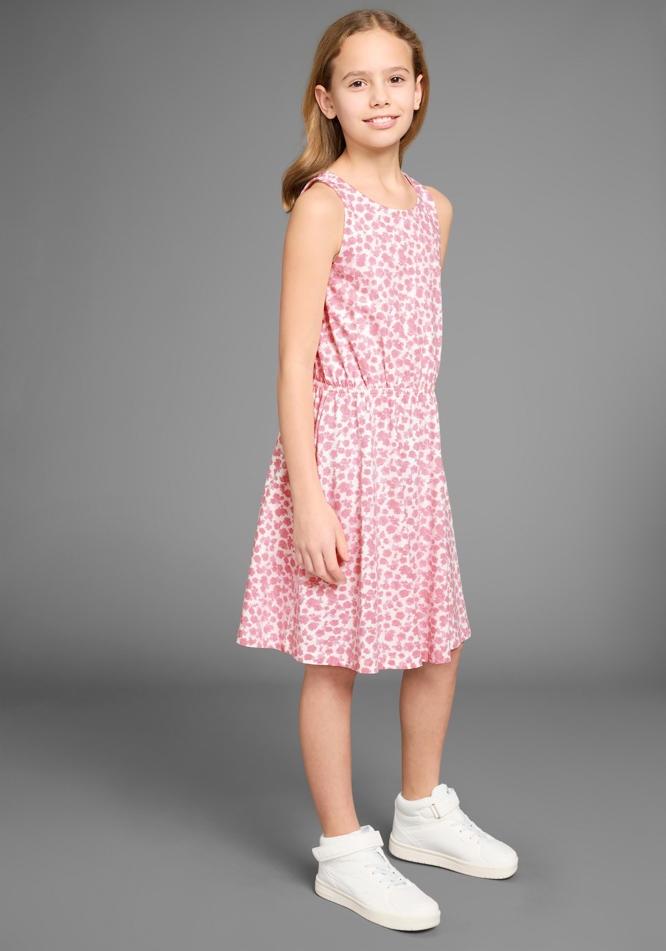 KangaROOS Jerseykleid », Skaterkleid in schönen Allover-Muster«, für Partys und Treffen mit Freunden, kniefrei, modisch