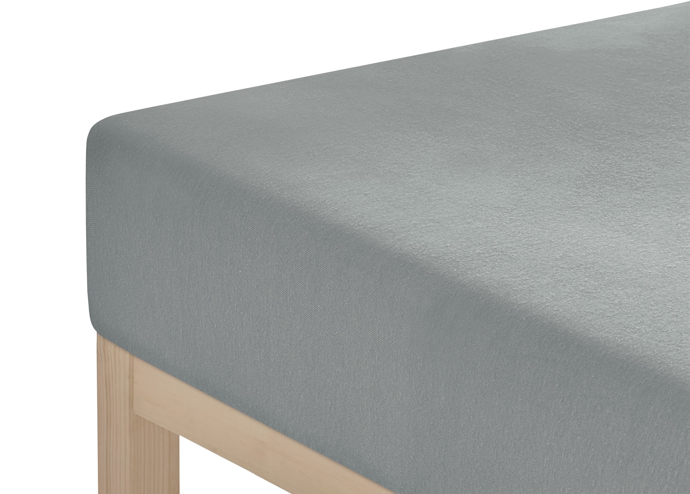 my home Spannbettlaken »Litschi«, für Topper auf Boxspringbetten geeignet, Bettlaken aus 100% reiner Baumwolle, Topper Spannbettlaken aus Jersey mit Gummizug, Made in Green zertifiziert