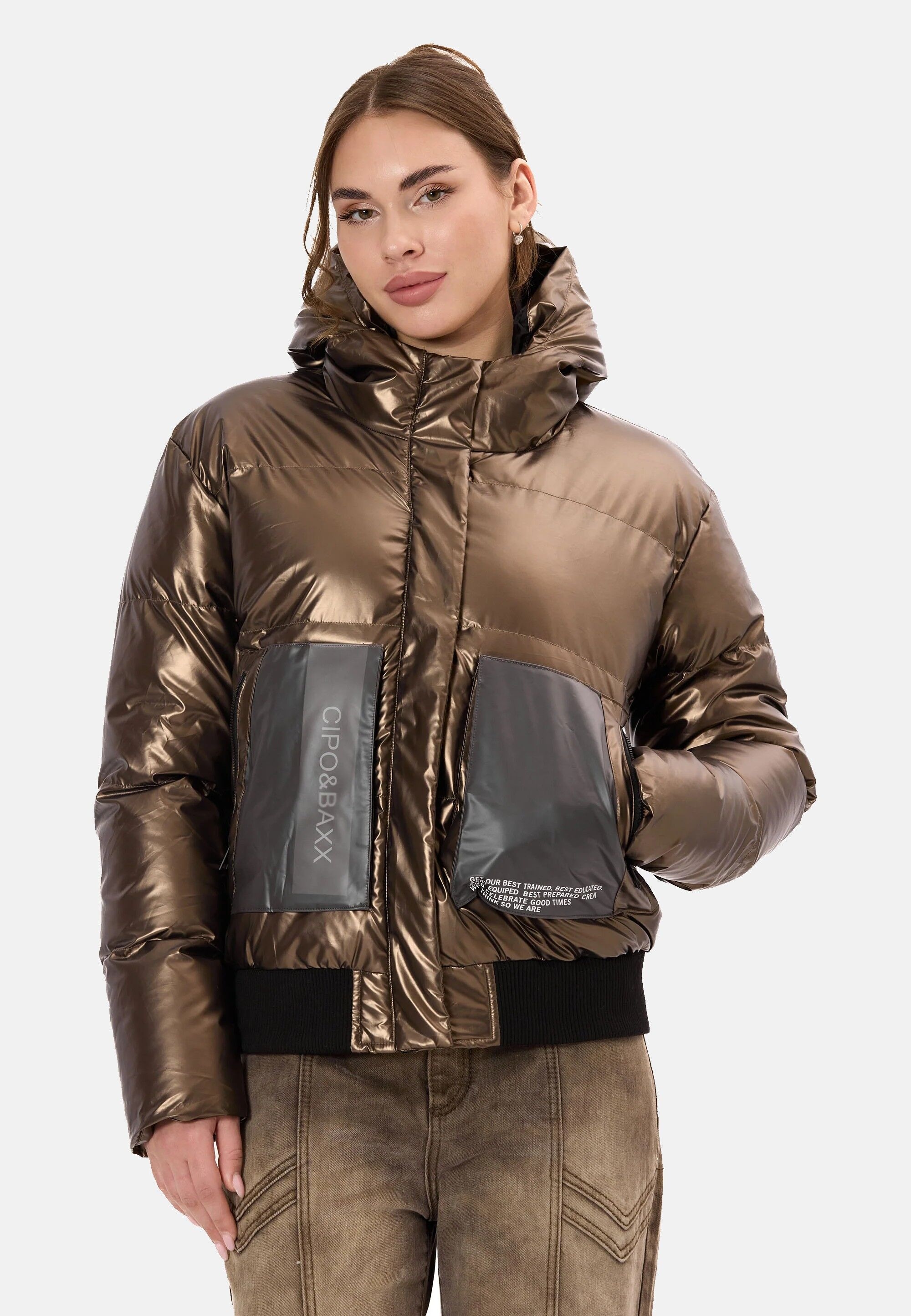 Cipo & Baxx Winterjacke »Cipo & Baxx Winterjacke WM141« mit Kapuze Funktion trifft Stil für frostige Tage