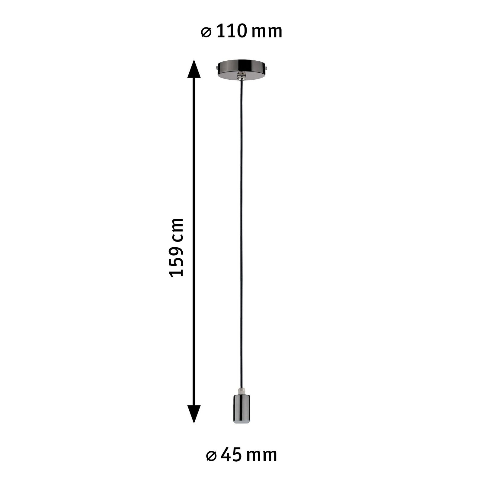Paulmann Pendelleuchte »Larus IP44 max. 1x60W 230V Metall«, 1 flammig, Leuchtmittel E27 | ohne Leuchtmittel, E27