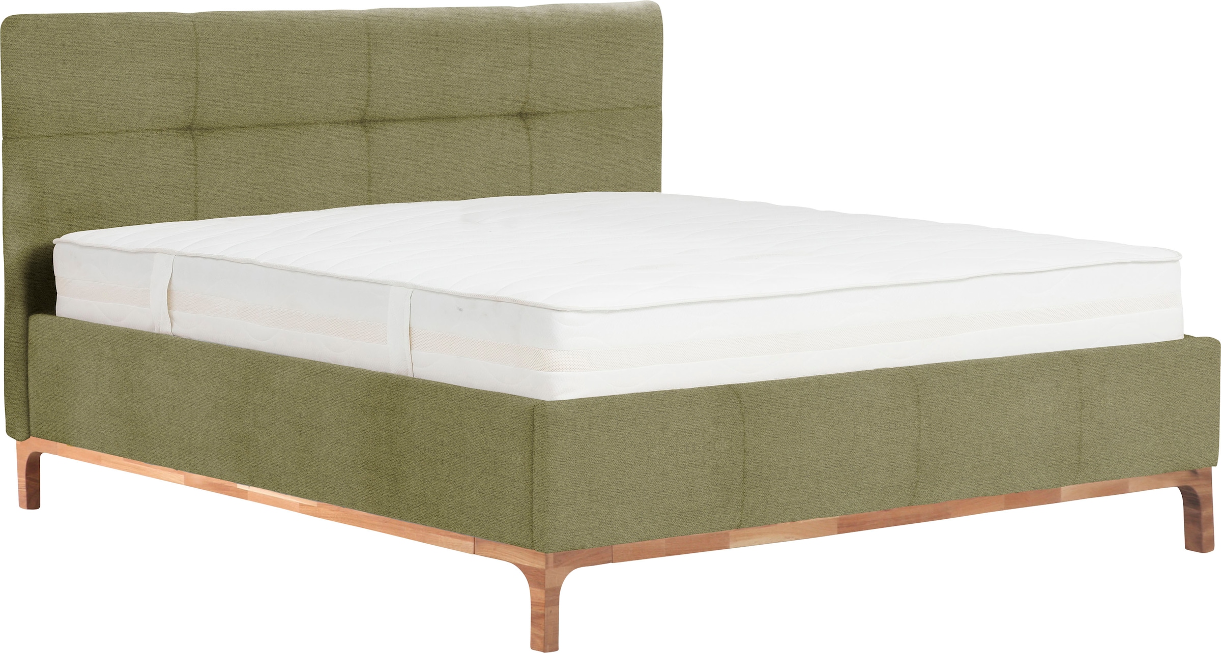 Leonique Polsterbett »Noan« Bettkasten, Lattenrahmen mit Gasdruckfedern, auch mit 7-Zonen-Matratze