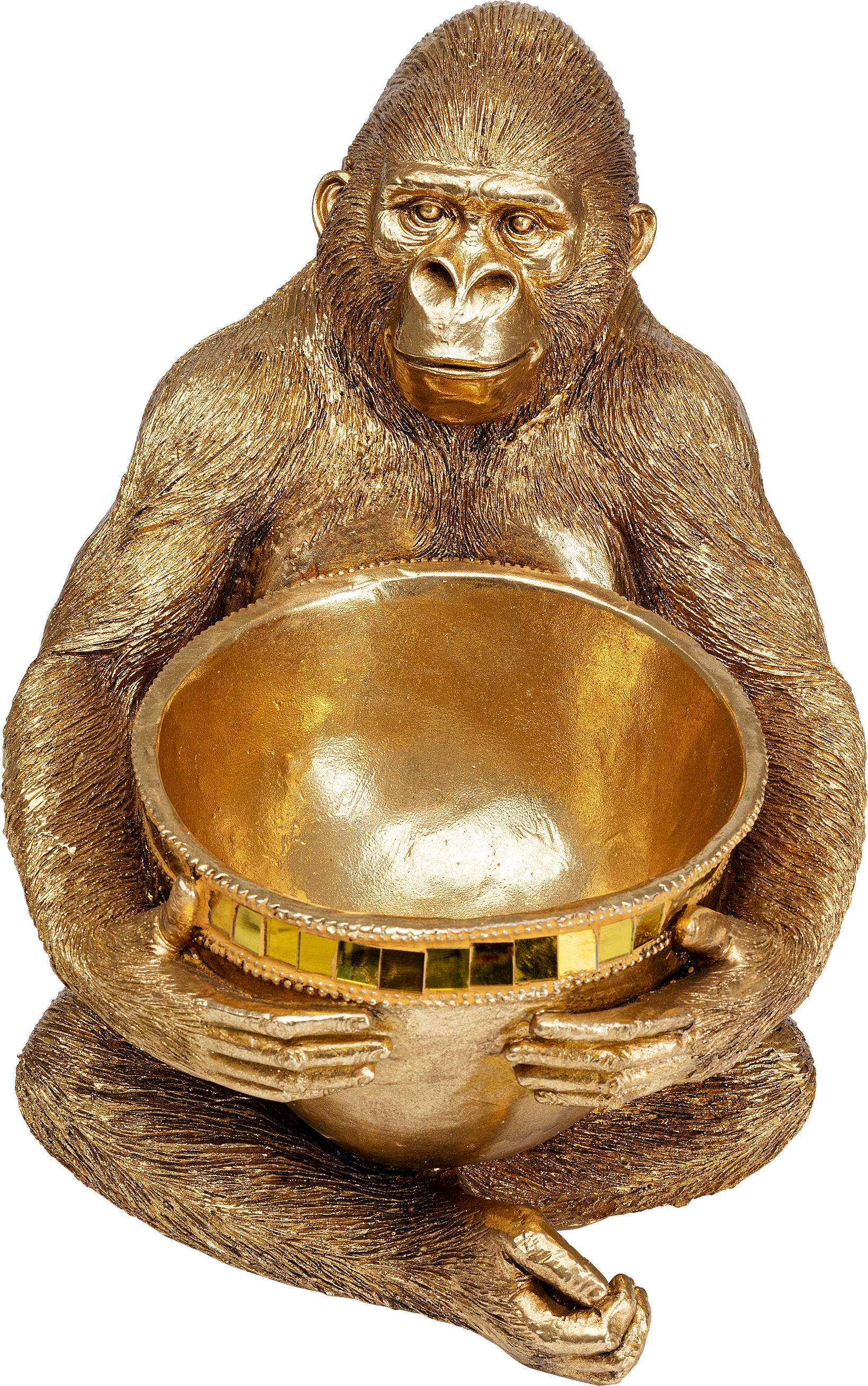 Kare Design Dekofigur »Gorilla Holding Bowl Gold 4«