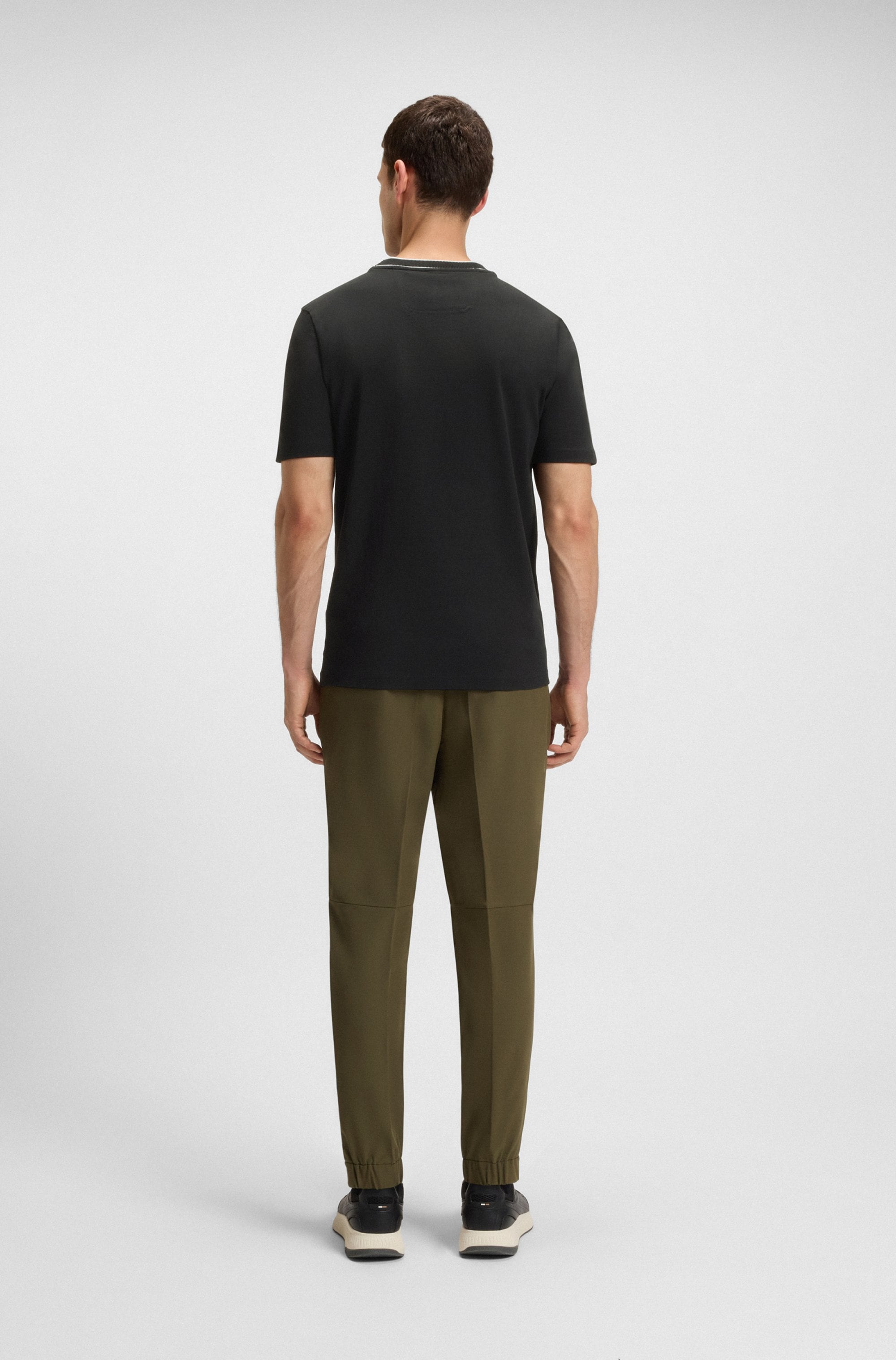 BOSS GREEN T-Shirt »Tee«, mit Streifendetail am Ausschnitt